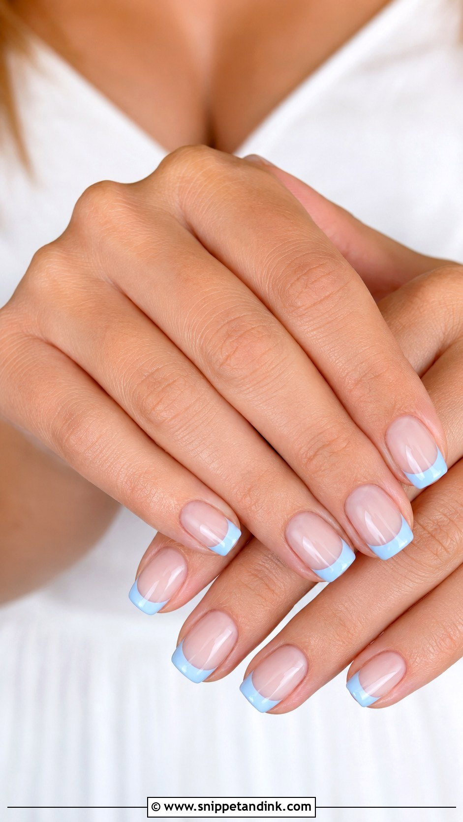 Blue French Wedding Nails - Snippet and Ink - 20 French Nails for Wedding