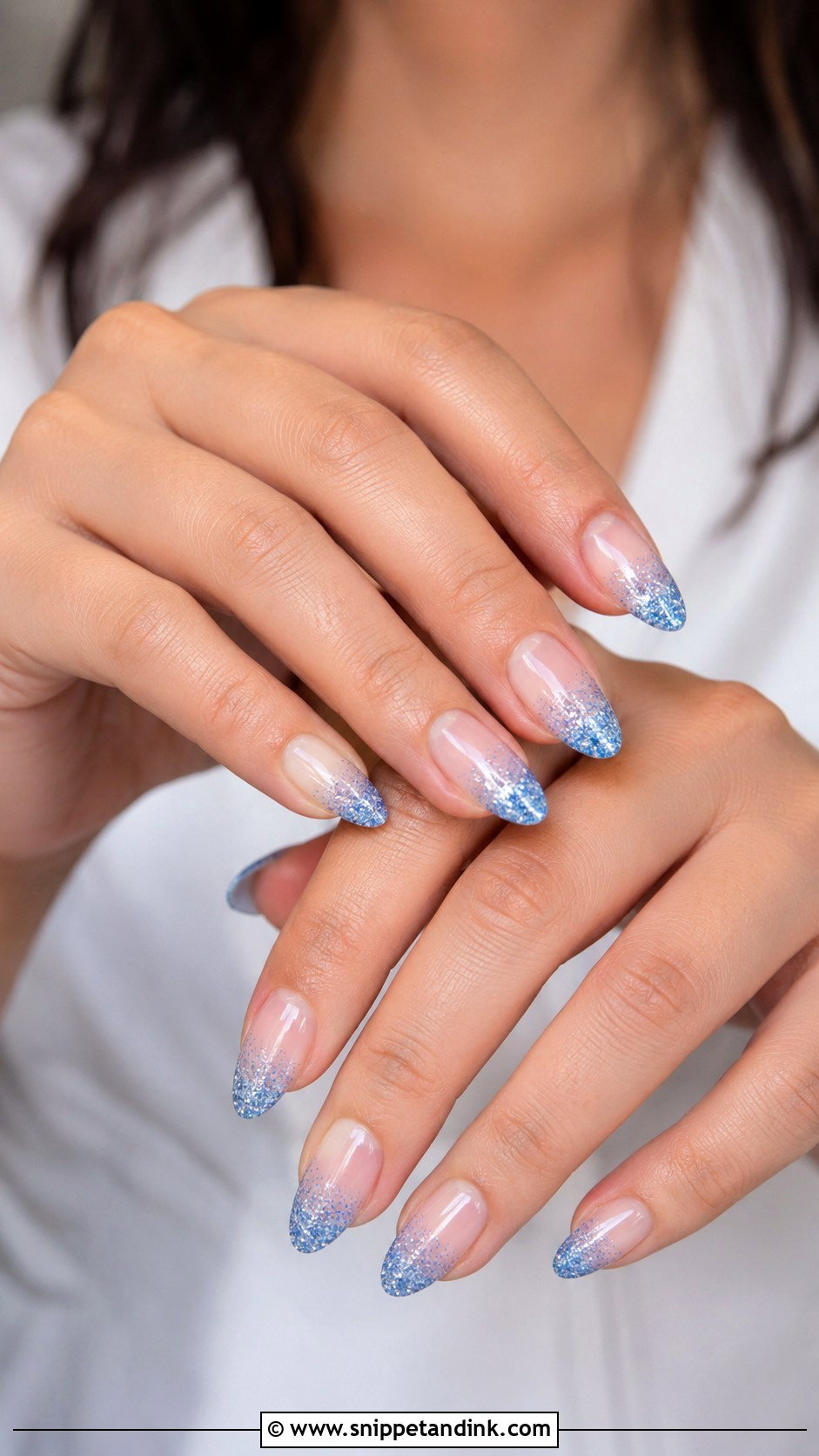 Blue Glitter Wedding Nails - Snippet and Ink - 20 Blue Wedding Nails for Bride
