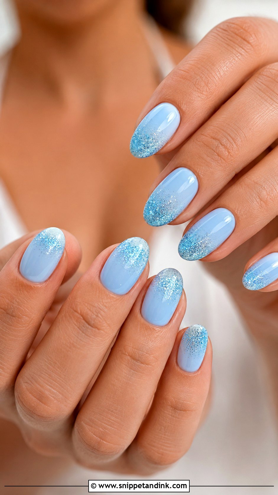 Blue Glitter Wedding Nails - Snippet and Ink - 20 Blue Nails for Wedding