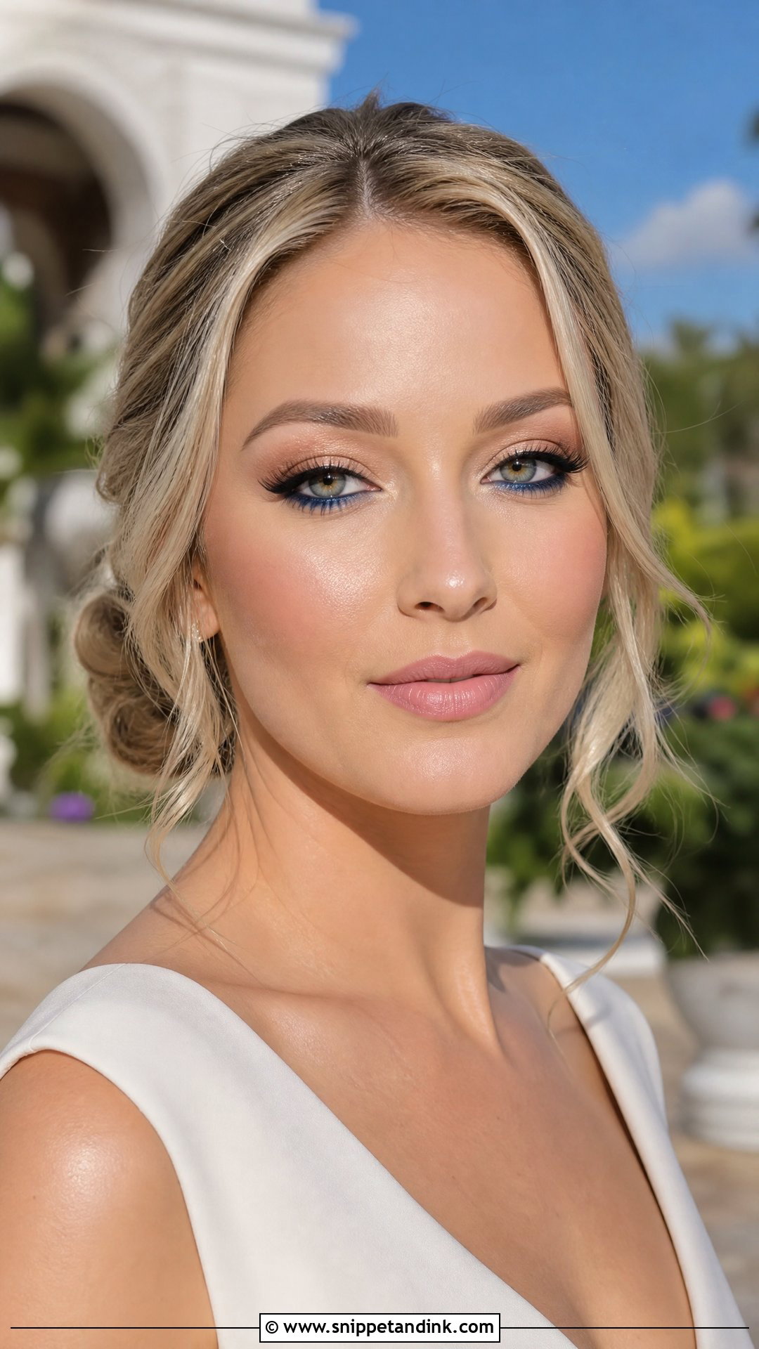 Blue Lower Lash Line Bridal Makeup - Snippet and Ink - 20 Blue Bridal Makeup Ideas