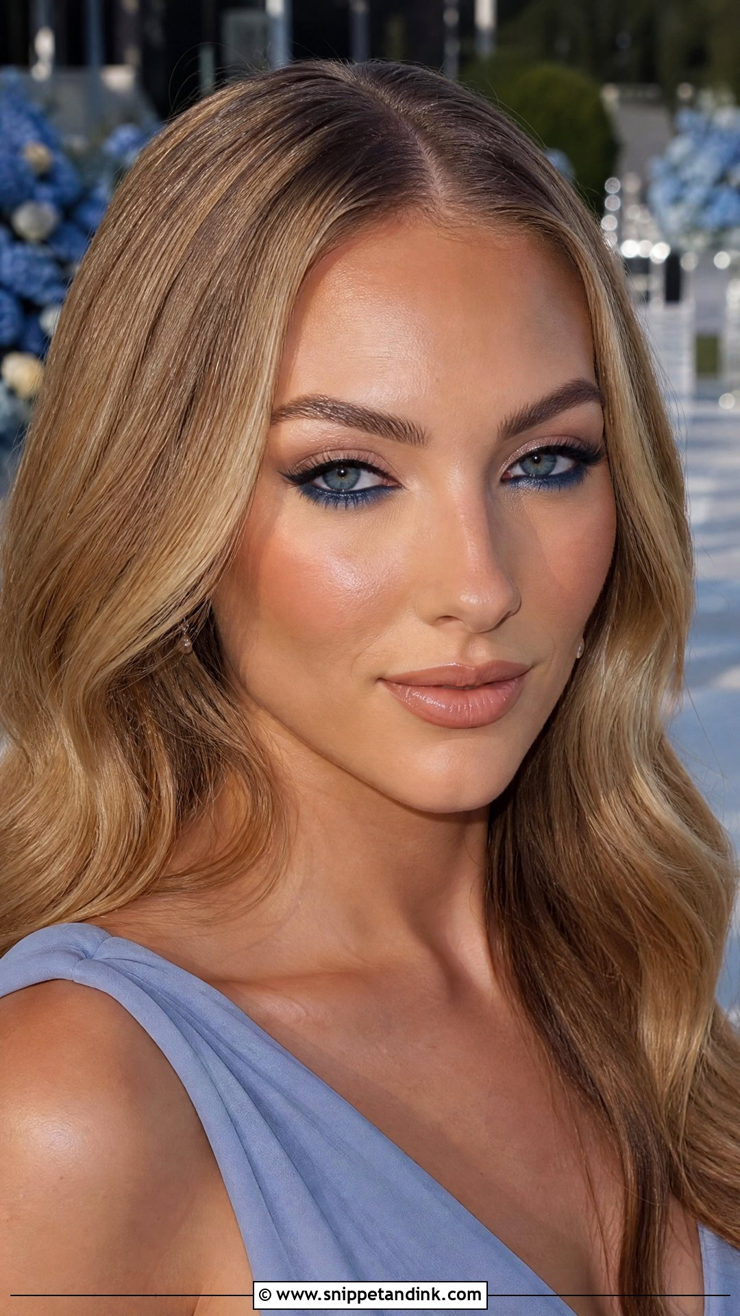 Blue Lower Lash Wedding Makeup - Snippet and Ink - 20 Blue Wedding Makeup Ideas