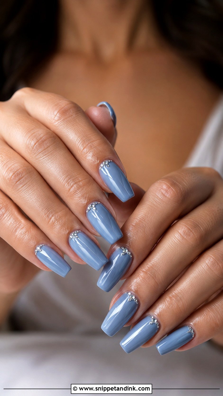 Blue Marble Bridesmaid Nails - Snippet and Ink - 20 Blue Bridesmaid Nails