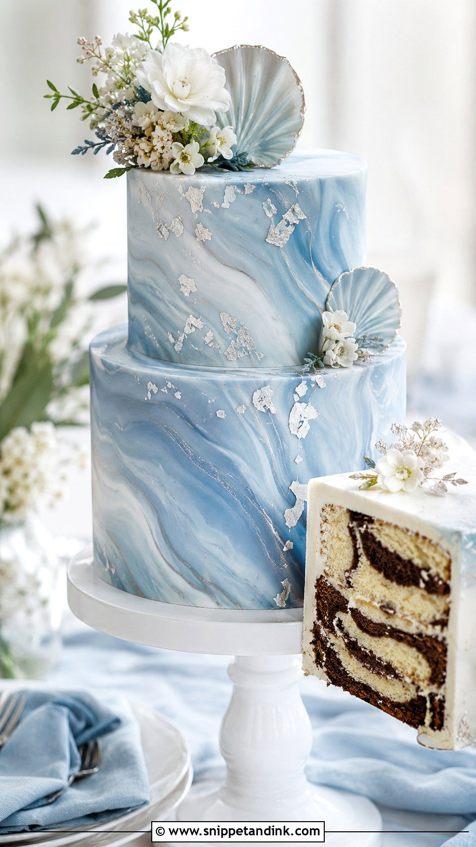 Blue Marble Wedding Cake - Snippet and Ink - 20 Marble Wedding Cake Recipe