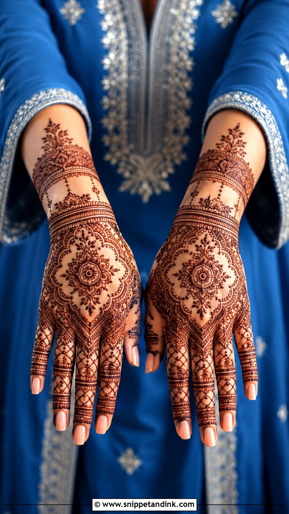 Blue Mehndi Dress For Bride - Snippet and Ink - 35 Mehndi Dress for Bride Ideas