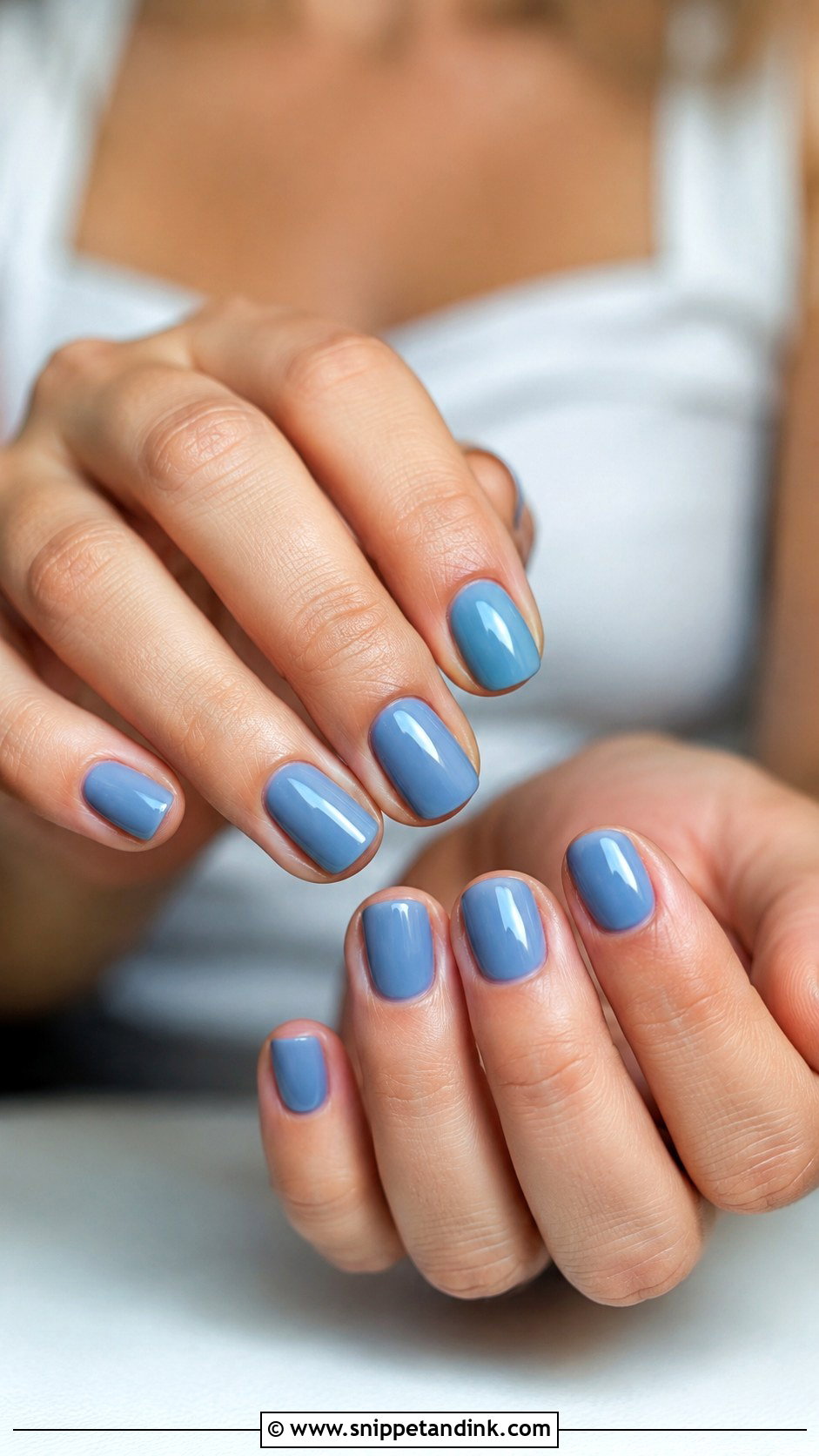 Blue Nails With Silver Accents - Snippet and Ink - 20 Blue Bridesmaid Nails