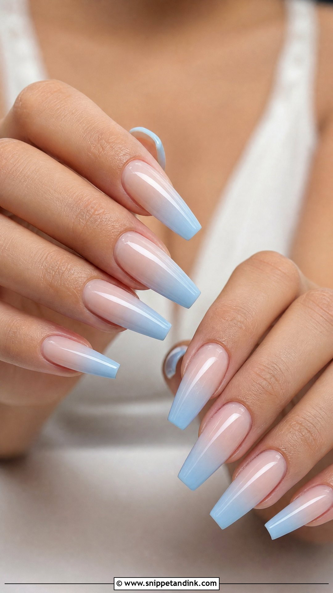 Blue Ombre Bridal Nails - Snippet and Ink - 25 Blue Bridal Nails