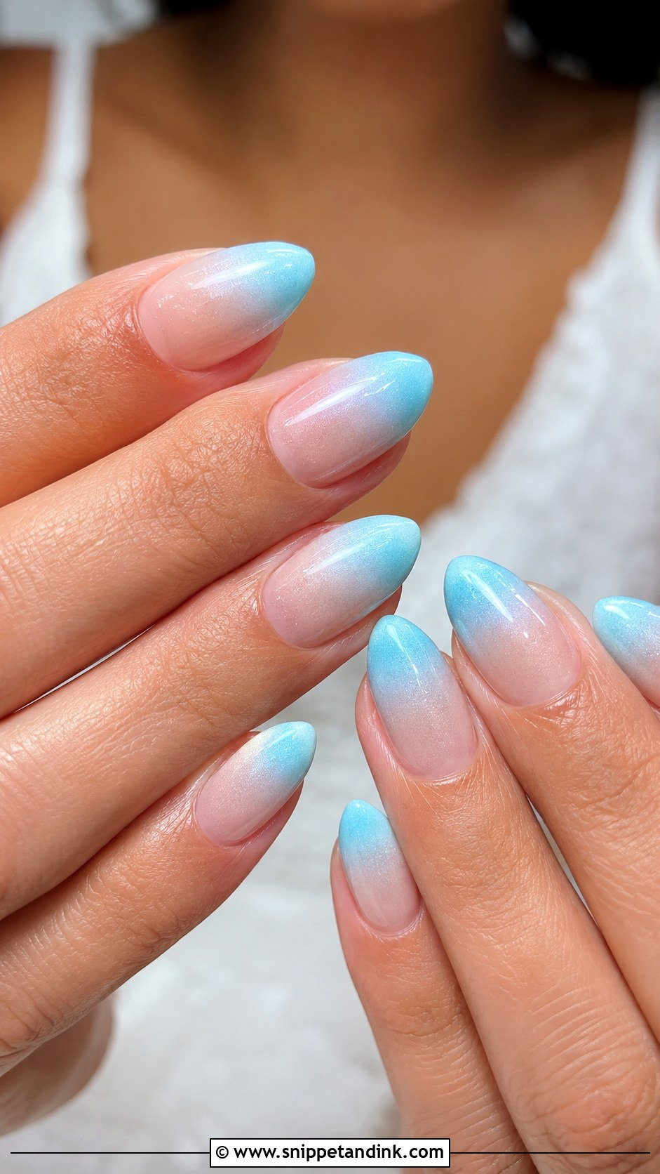 Blue Ombre Tropical Wedding Nails - Snippet and Ink - 20 Tropical Wedding Nails