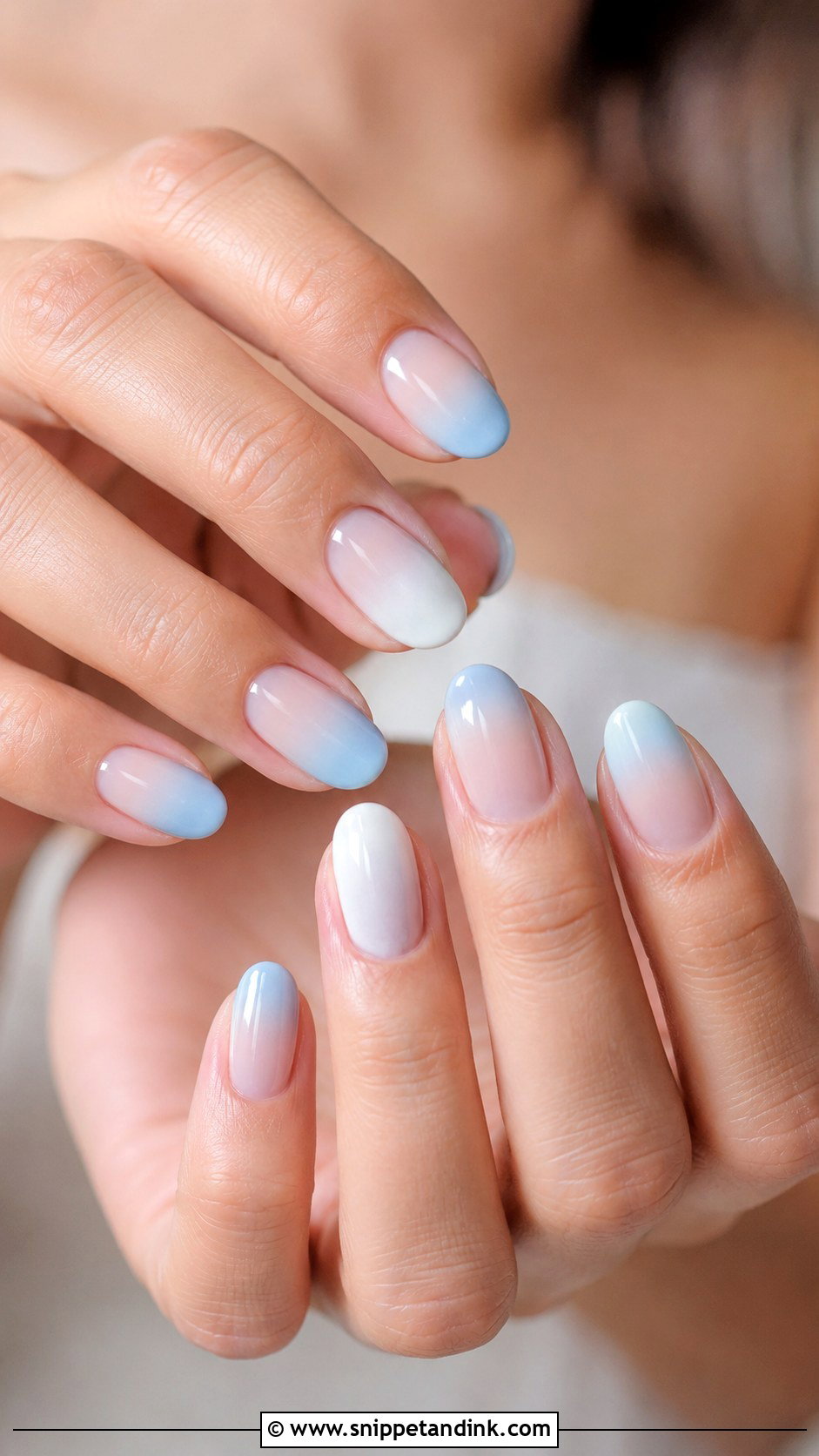 Blue Ombre Wedding Nails - Snippet and Ink - 20 Ombre Wedding Nails Brides