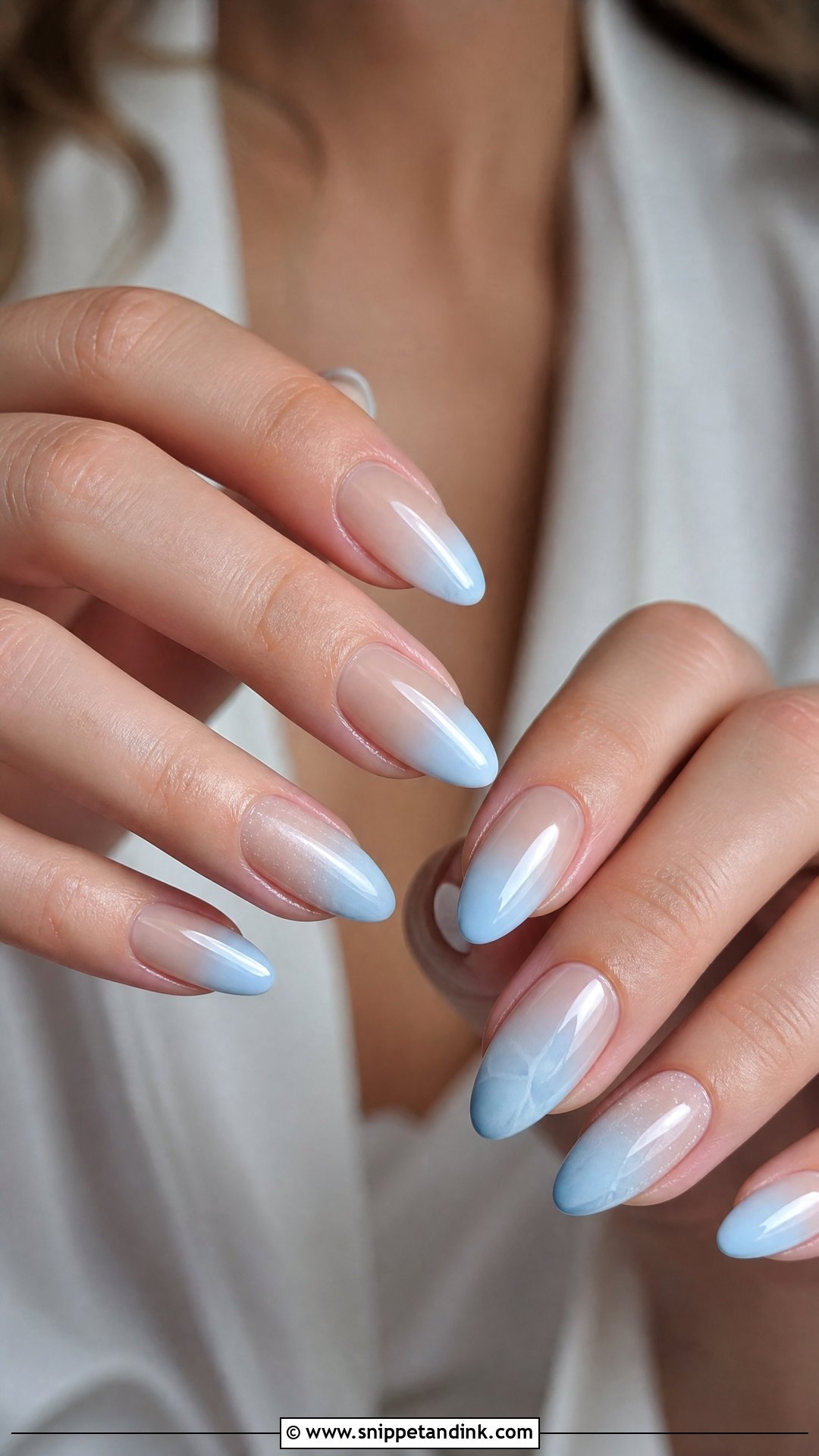 Blue Ombre Wedding Nails - Snippet and Ink - 25 Ombre Wedding Nails