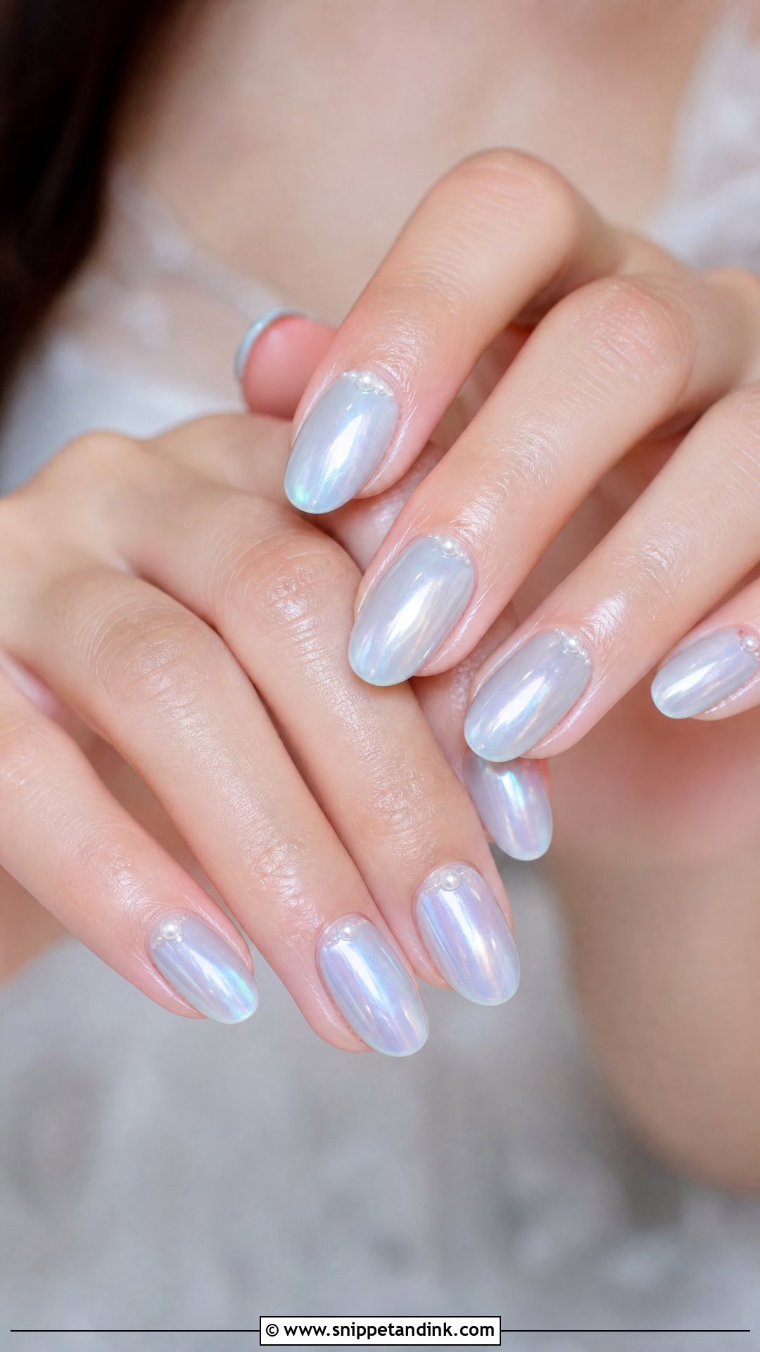 Blue Pearl Bridal Nails - Snippet and Ink - 25 Blue Bridal Nails