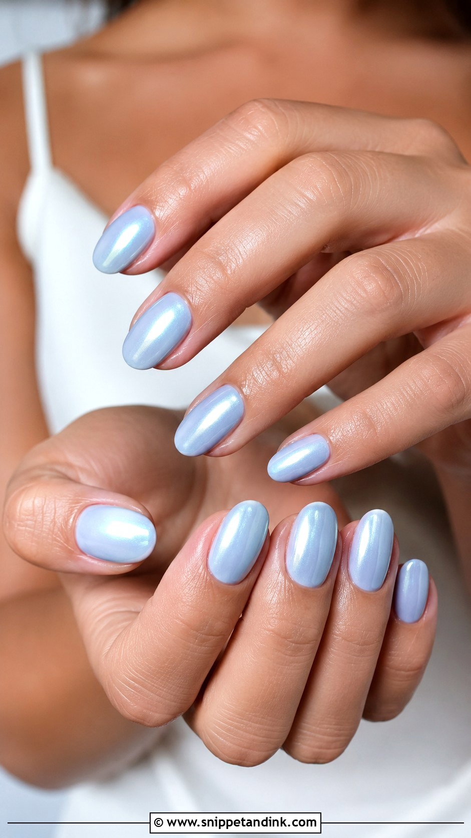 Blue Pearl Bridesmaid Nails - Snippet and Ink - 20 Blue Bridesmaid Nails