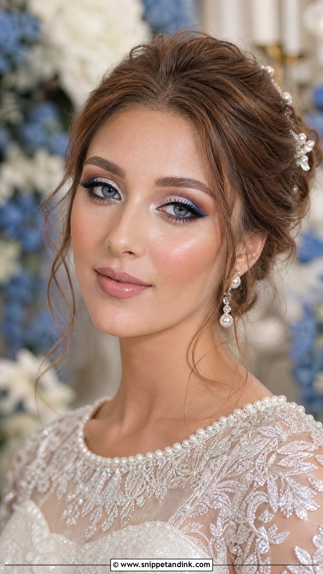 Blue Pearl Wedding Makeup - Snippet and Ink - 20 Blue Wedding Makeup Ideas
