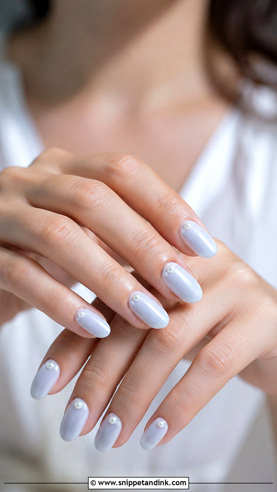 Blue Pearl Wedding Nails - Snippet and Ink - 30 Blue Wedding Nails