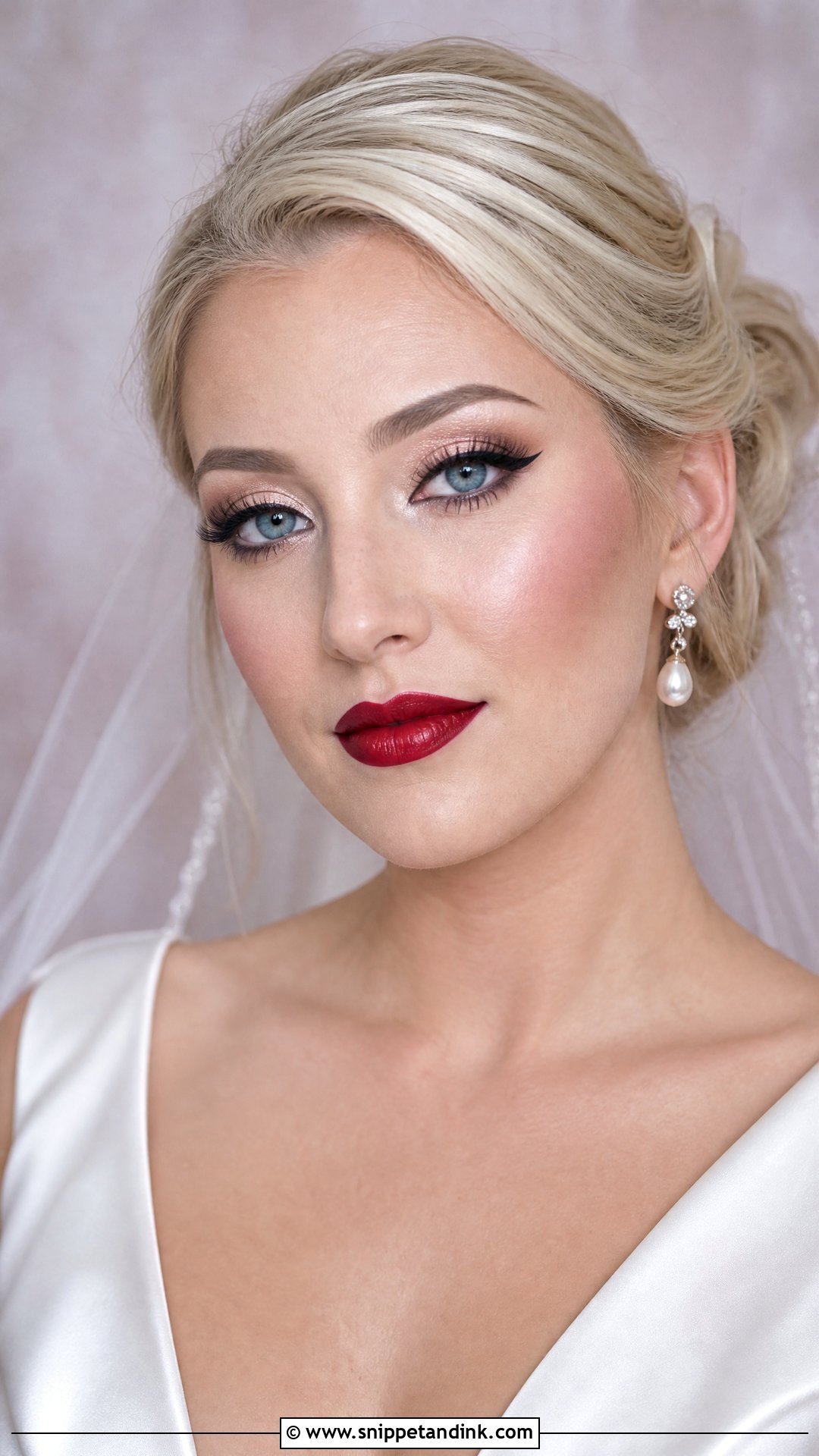 Blue Red Bridal Makeup - Snippet and Ink - 25 Bridal Makeup with Red Lips