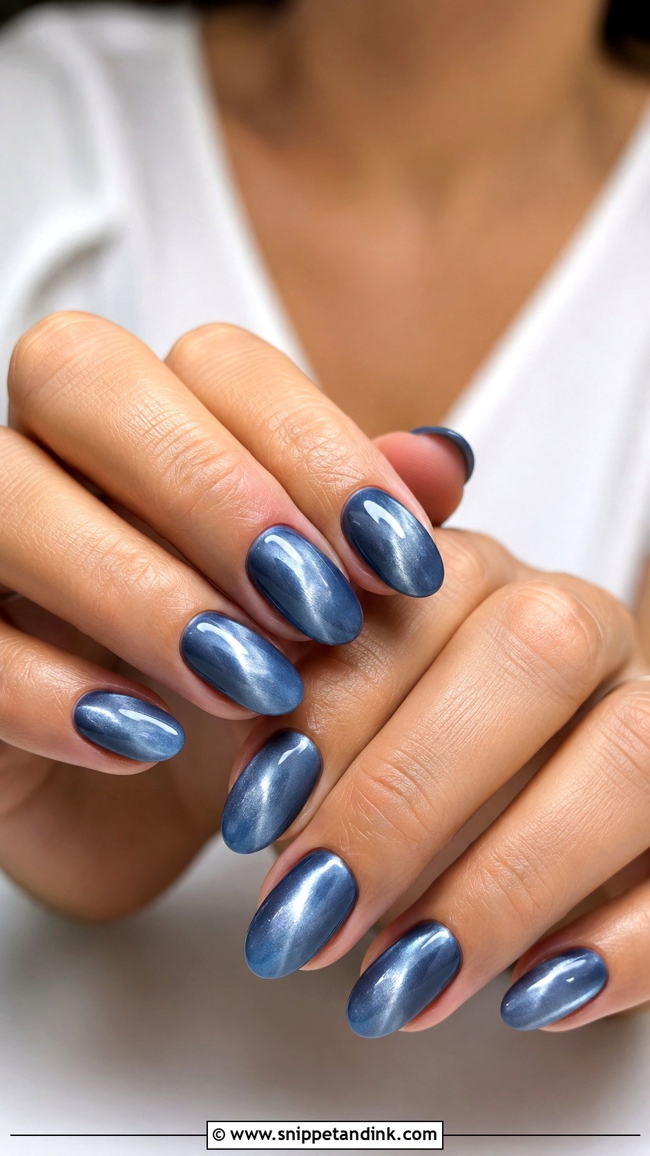 Blue Rhinestone Bridesmaid Nails - Snippet and Ink - 20 Blue Bridesmaid Nails