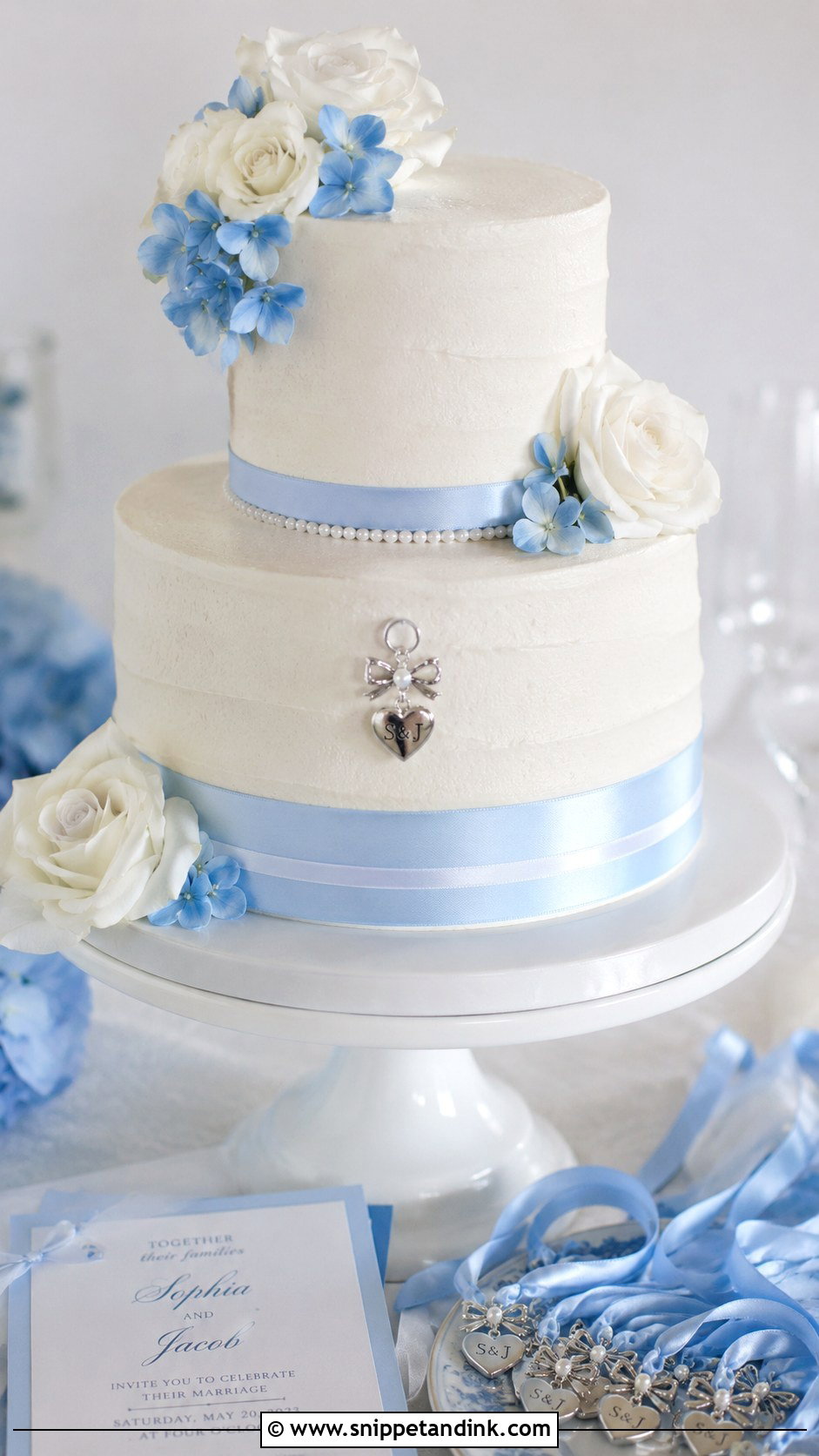 Blue Ribbon Wedding Cake Pull - Snippet and Ink - 20 Wedding Cake Pulls