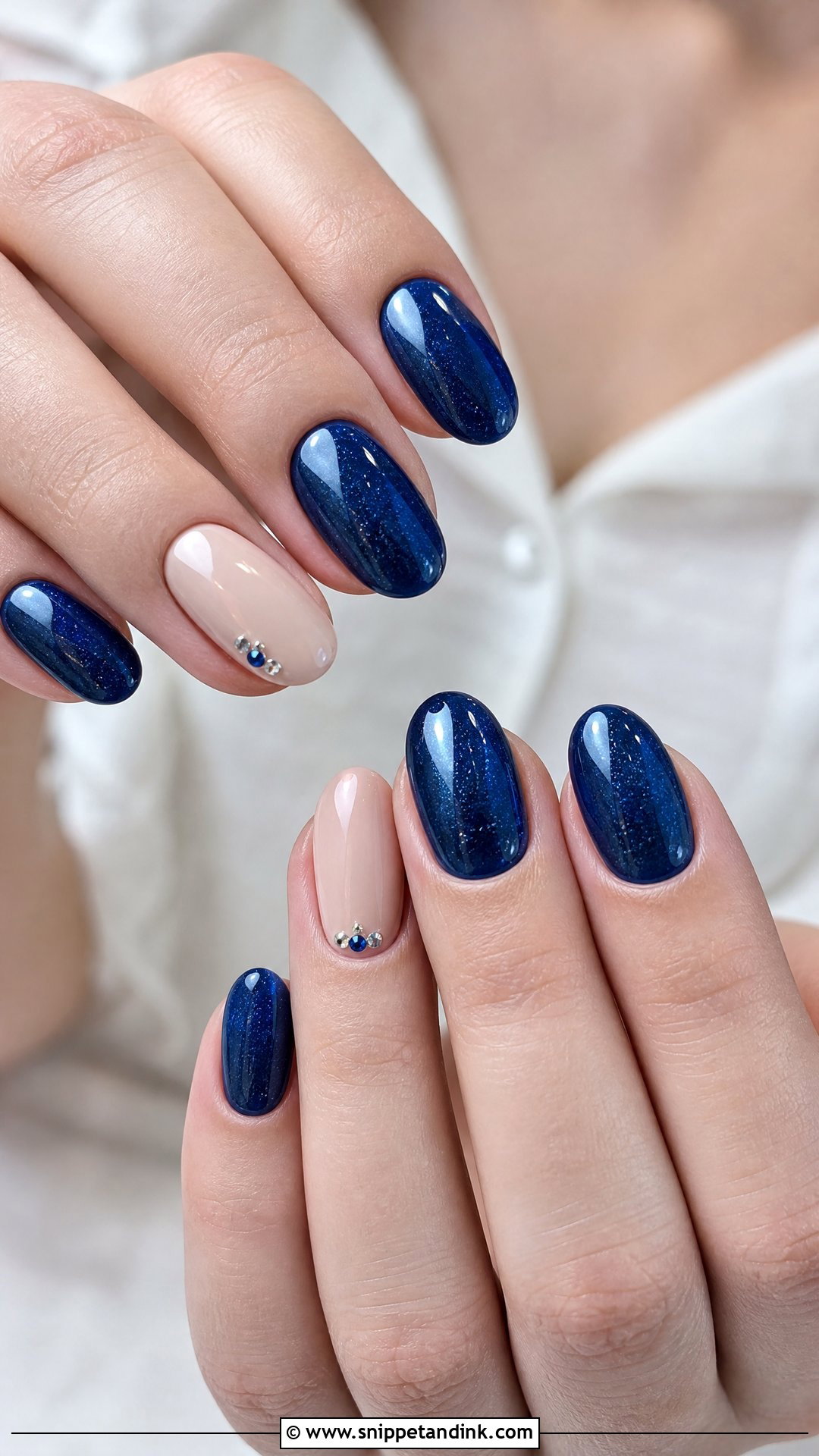 Blue Sapphire Bridal Nails - Snippet and Ink - 25 Blue Bridal Nails