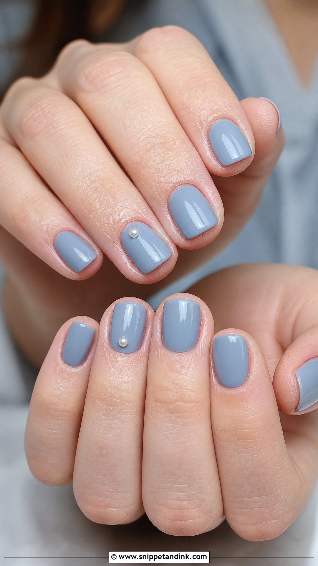 Blue Short Bridal Nails - Snippet and Ink - 25 Blue Bridal Nails