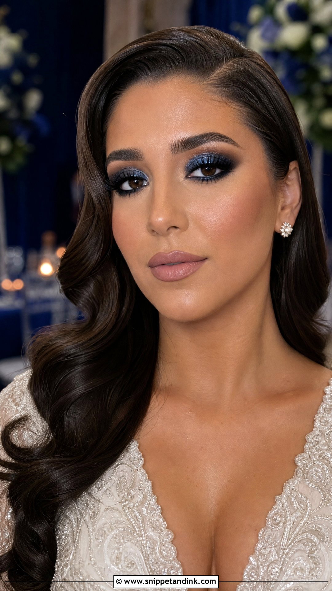 Blue Smokey Eye Wedding Makeup - Snippet and Ink - 20 Blue Wedding Makeup Ideas