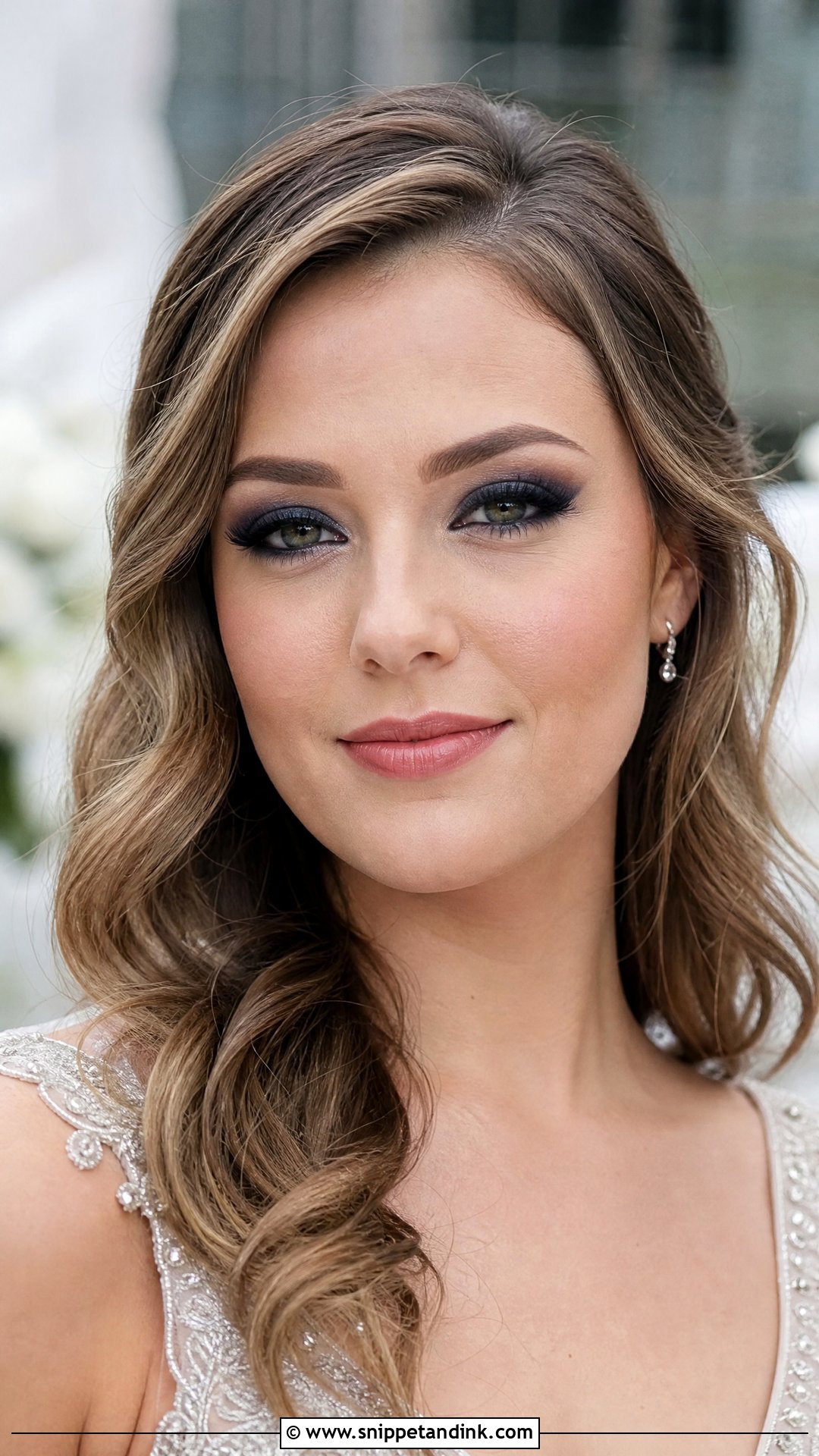 Blue Smokey Wedding Makeup - Snippet and Ink - 25 Alt Wedding Makeup Ideas