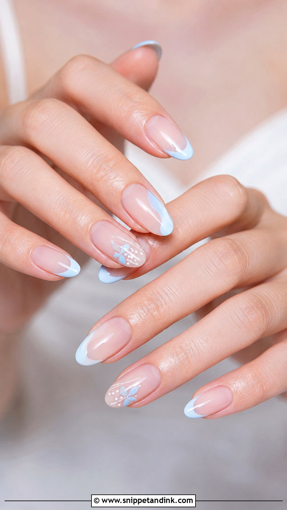 Blue Something Wedding Nails - Snippet and Ink - 20 Summer Wedding Nails for Bride