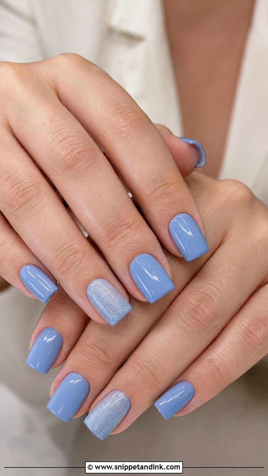 Blue Square Wedding Guest Nails - Snippet and Ink - 20 Square Wedding Guest Nails
