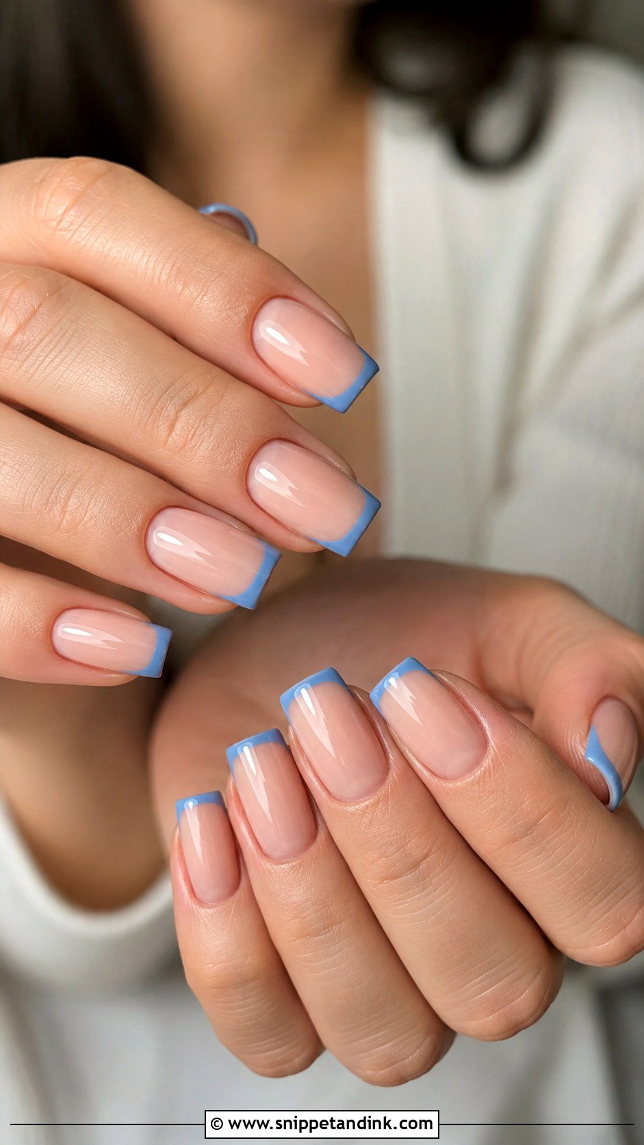 Blue Square Wedding Nails - Snippet and Ink - 30 Blue Wedding Nails