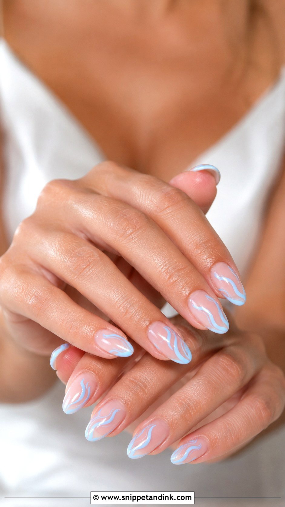 Blue Swirl Wedding Nails - Snippet and Ink - 20 Something Blue Wedding Nails