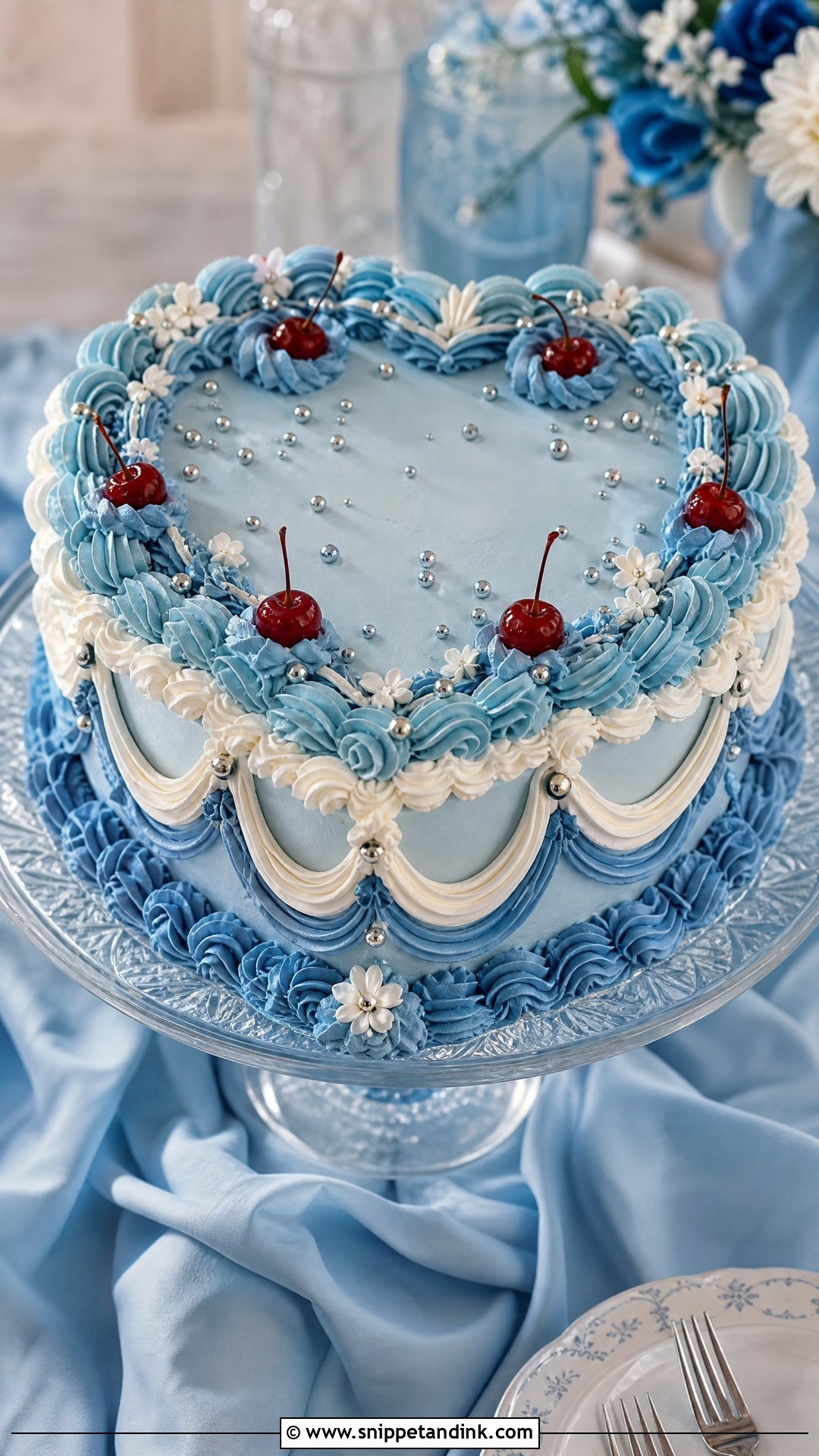 Blue Ugly Wedding Cake - Snippet and Ink - 35 Ugly Cakes for Wedding