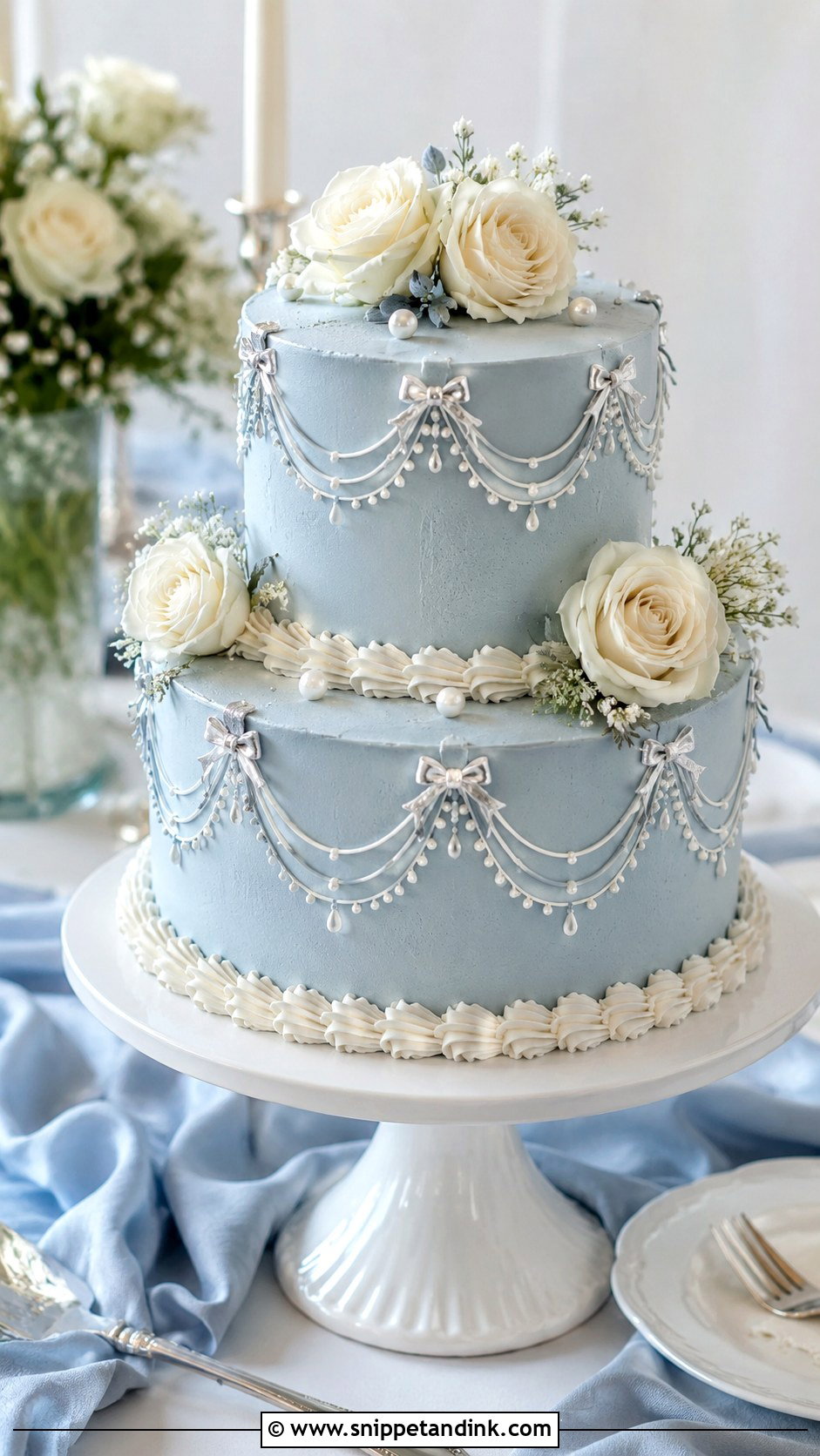 Blue Wedding Cake - Snippet and Ink - 20 Best Cake Design Ideas for Wedding