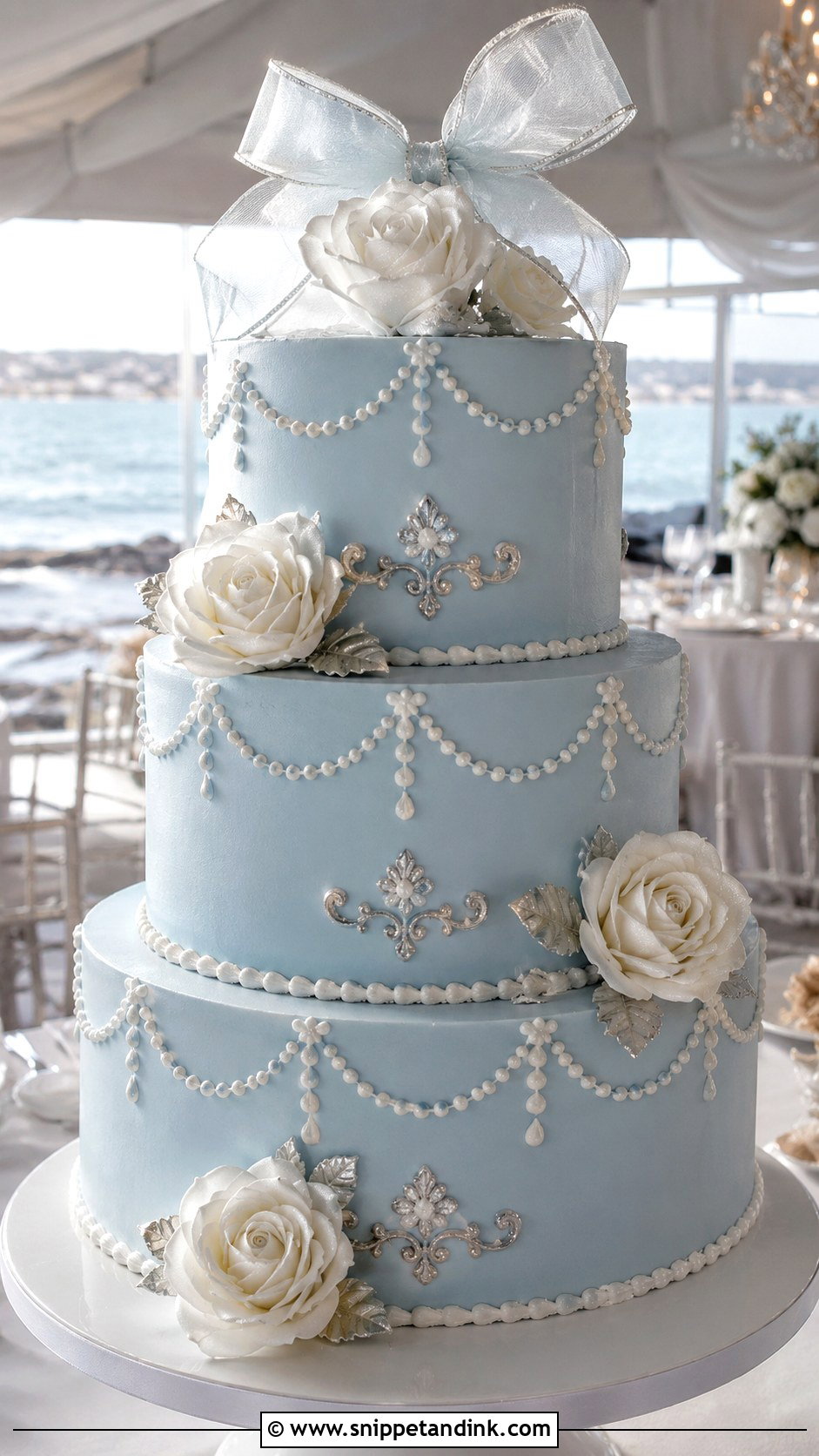 Blue Wedding Cake - Snippet and Ink - 20 Uk Cake Design Ideas for Wedding