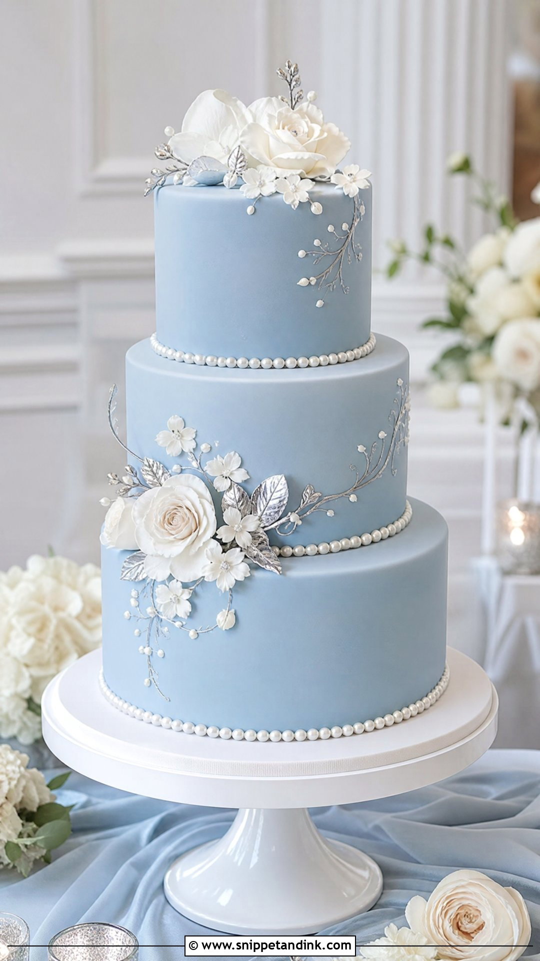 Blue Wedding Cake - Snippet and Ink - 20 Unique Luxury Wedding Cake Ideas