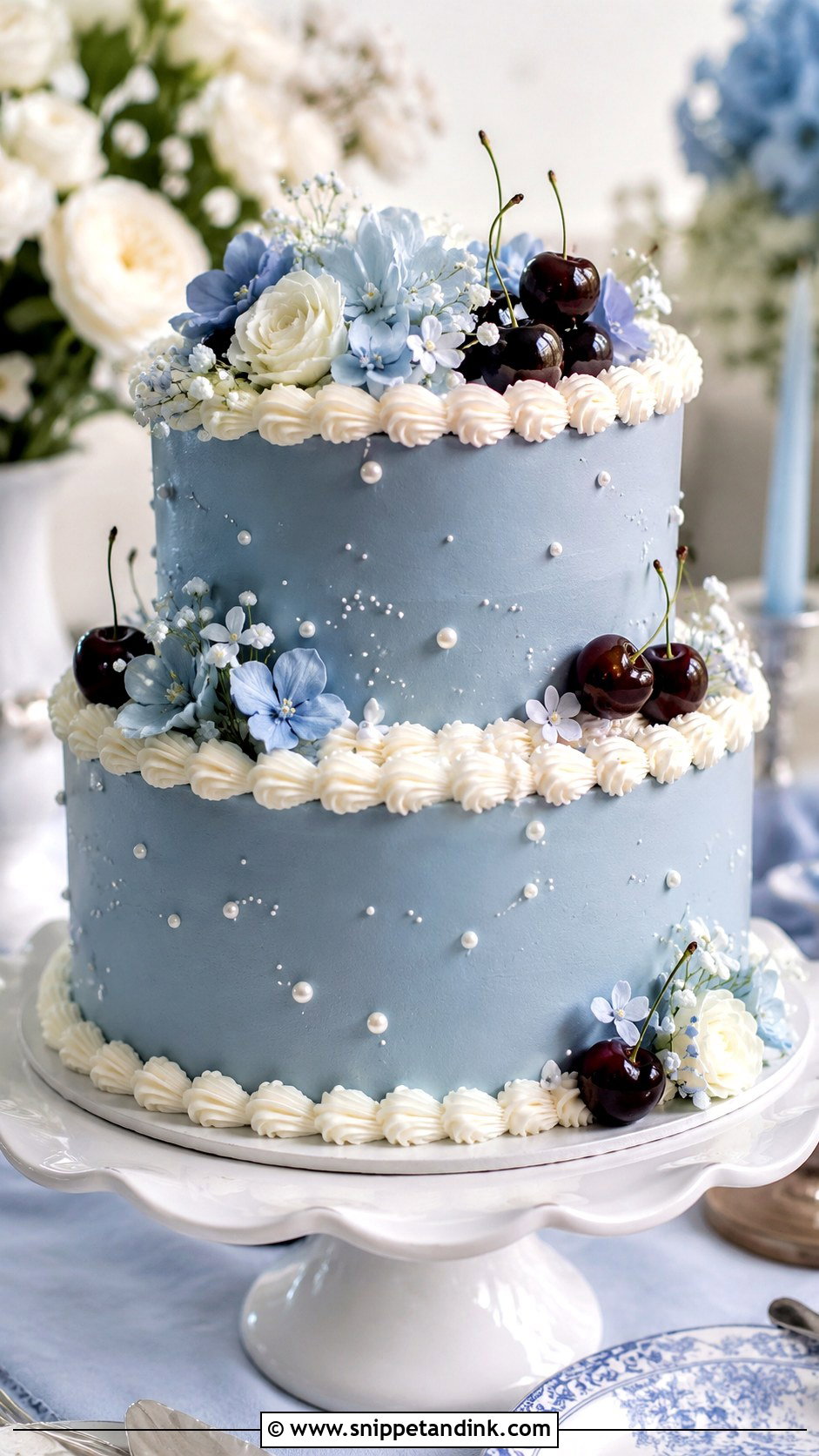 Blue Wedding Cake - Snippet and Ink - 20 Cakes with Pictures for Wedding