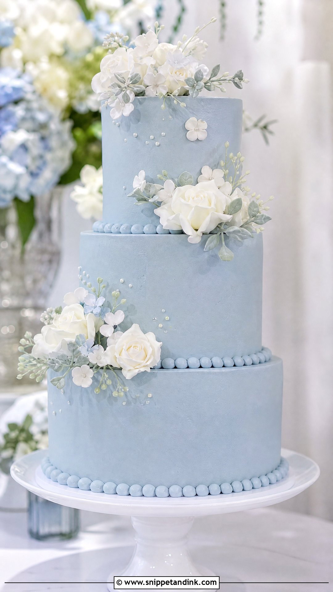 Blue Wedding Cake - Snippet and Ink - 30 Big Cake Ideas for Wedding