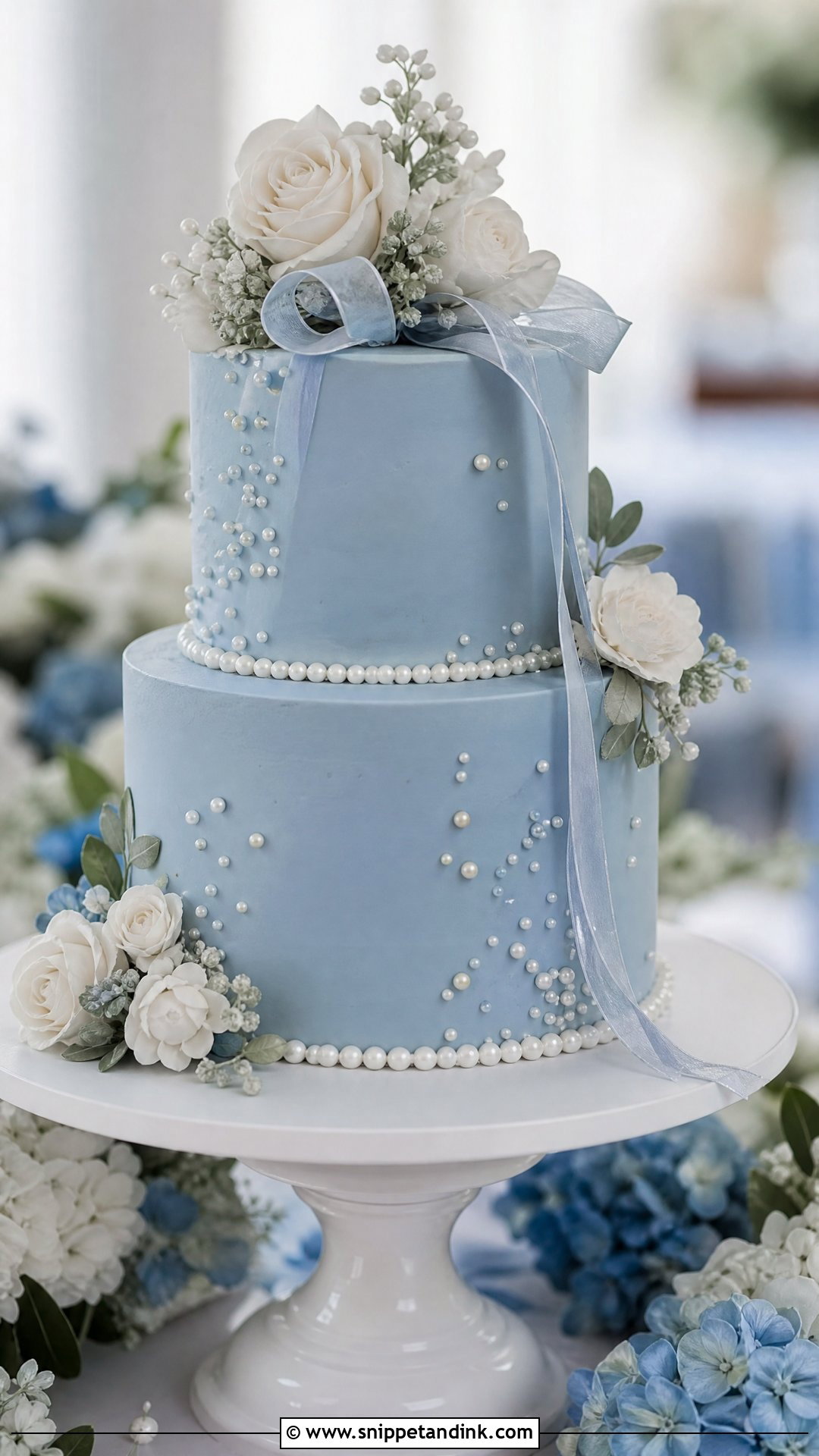 Blue Wedding Cake - Snippet and Ink - 30 Trending Cakes for Wedding