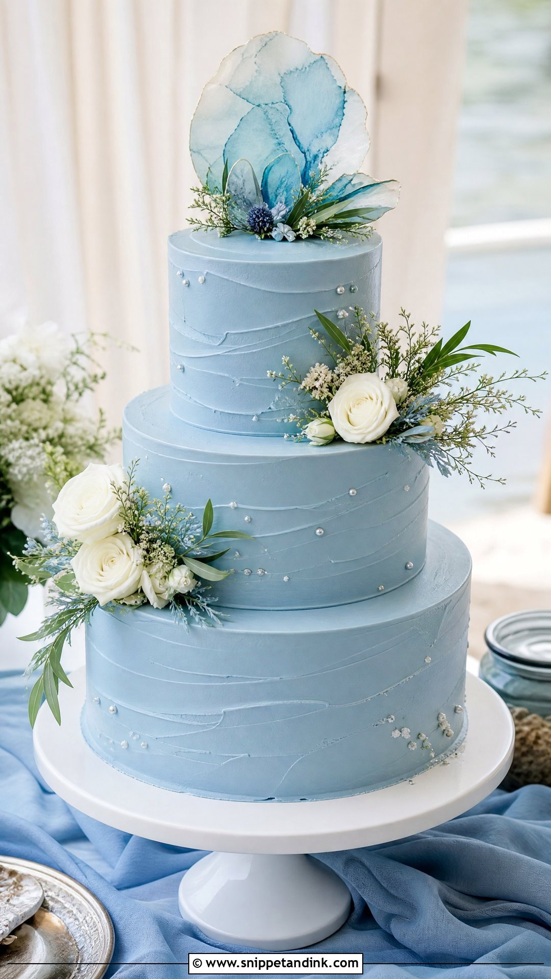 Blue Wedding Cake - Snippet and Ink - 35 Wedding Cakes