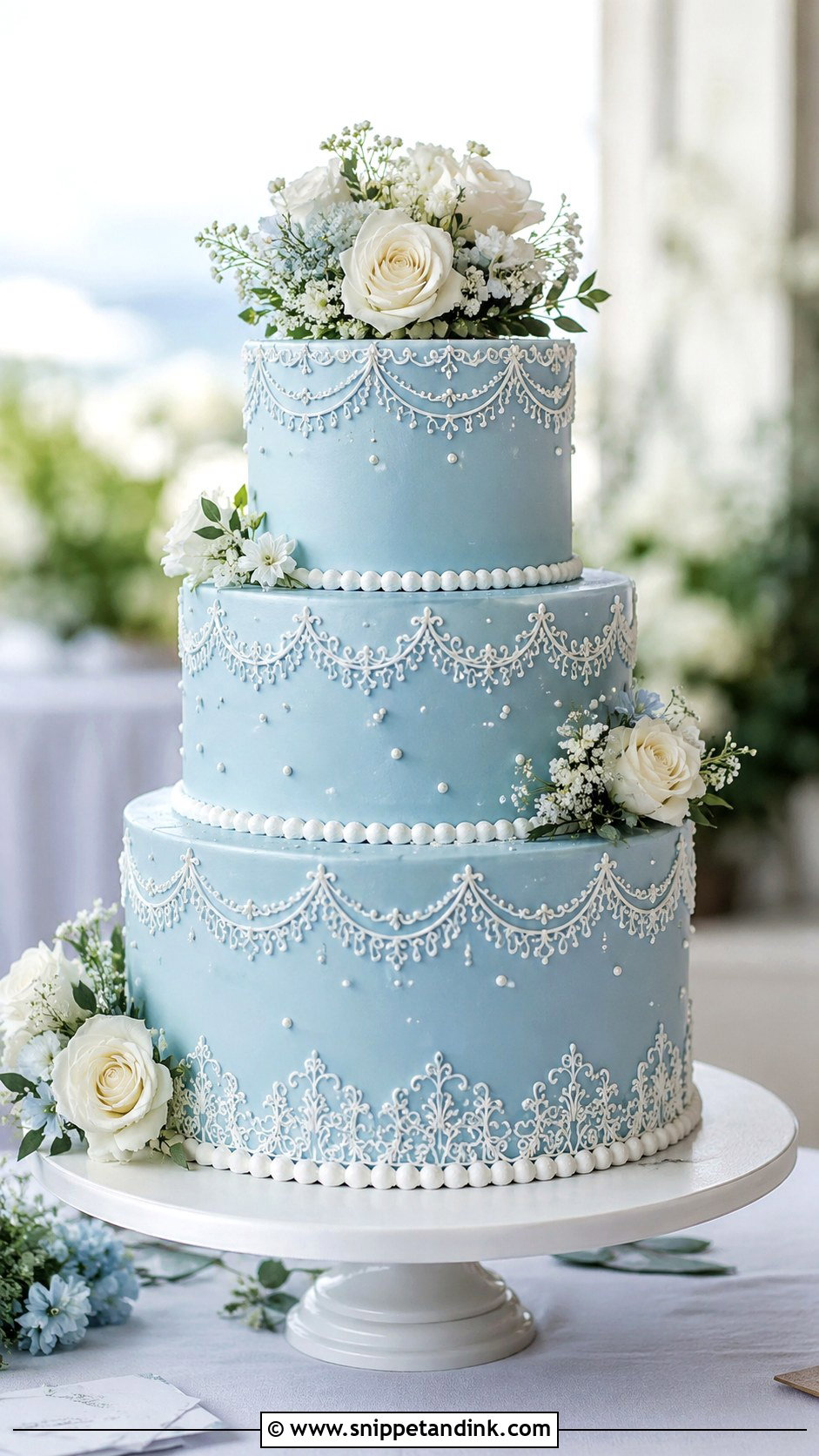 Blue Wedding Cake - Snippet and Ink - 20 Elaborate Cakes for Wedding