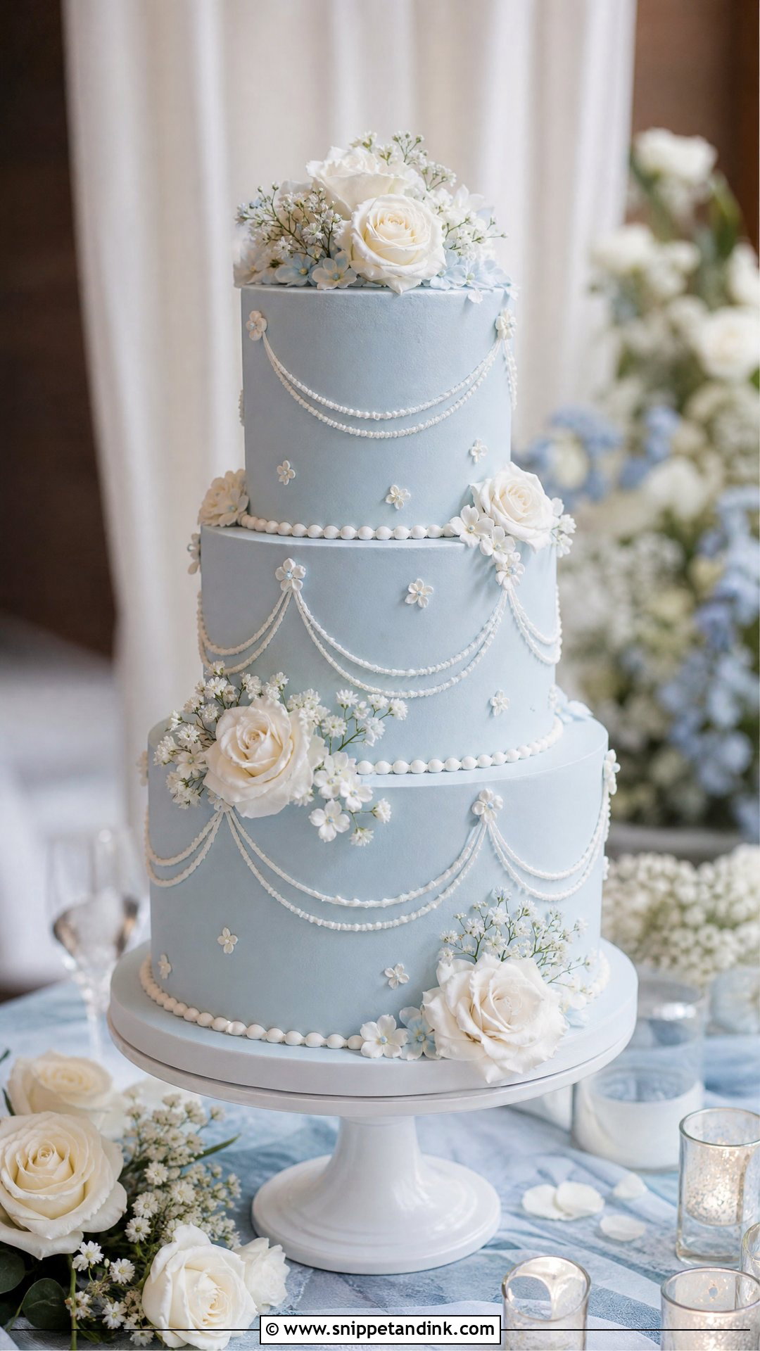 Blue Wedding Cake - Snippet and Ink - 20 Nice Cake Ideas for Wedding
