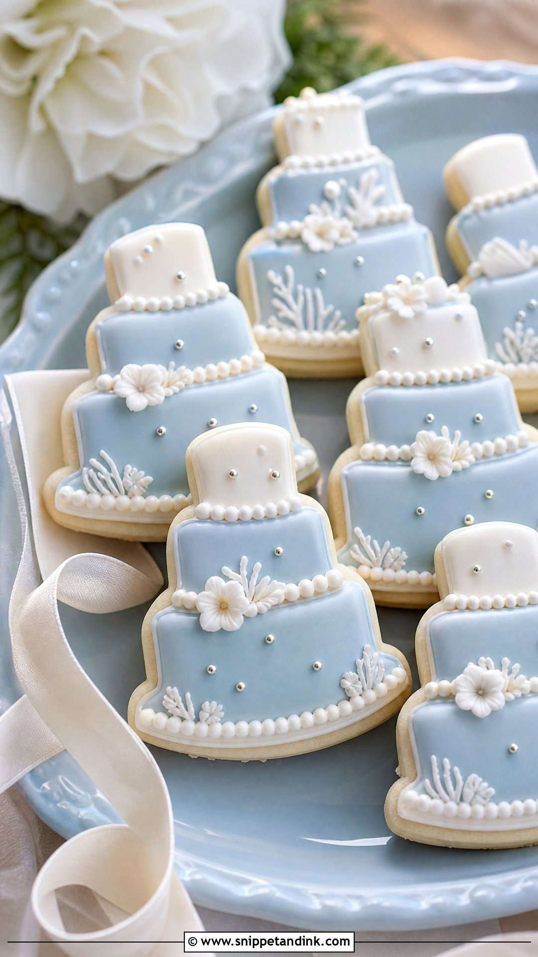 Blue Wedding Cake Cookies - Snippet and Ink - 30 Wedding Cake Cookies