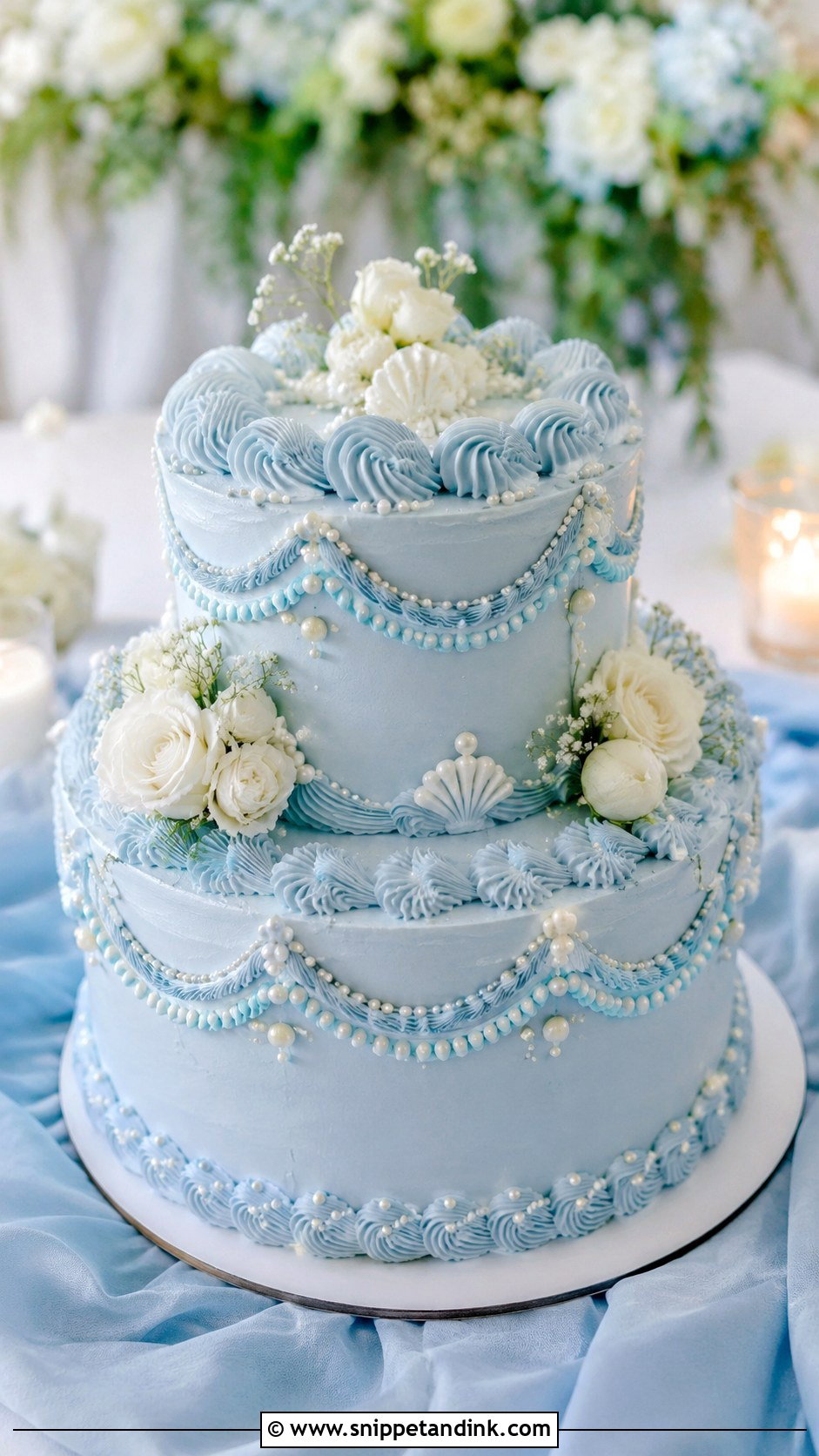 Blue Wedding Cake Couple Photo - Snippet and Ink - 20 Wedding Cake Couple Photos