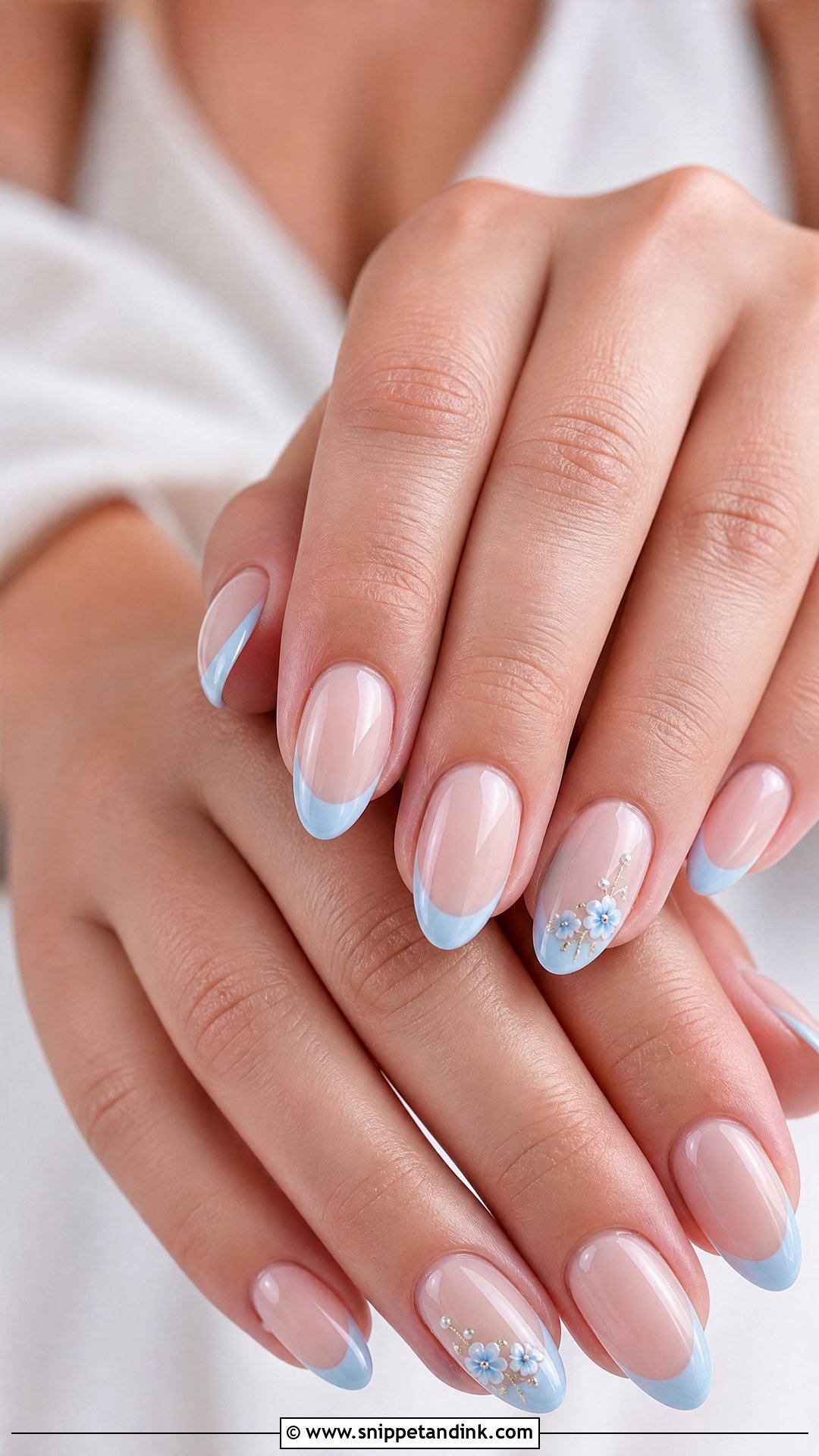 Blue Wedding Nails - Snippet and Ink - 20 Nail Ideas for Wedding Brides