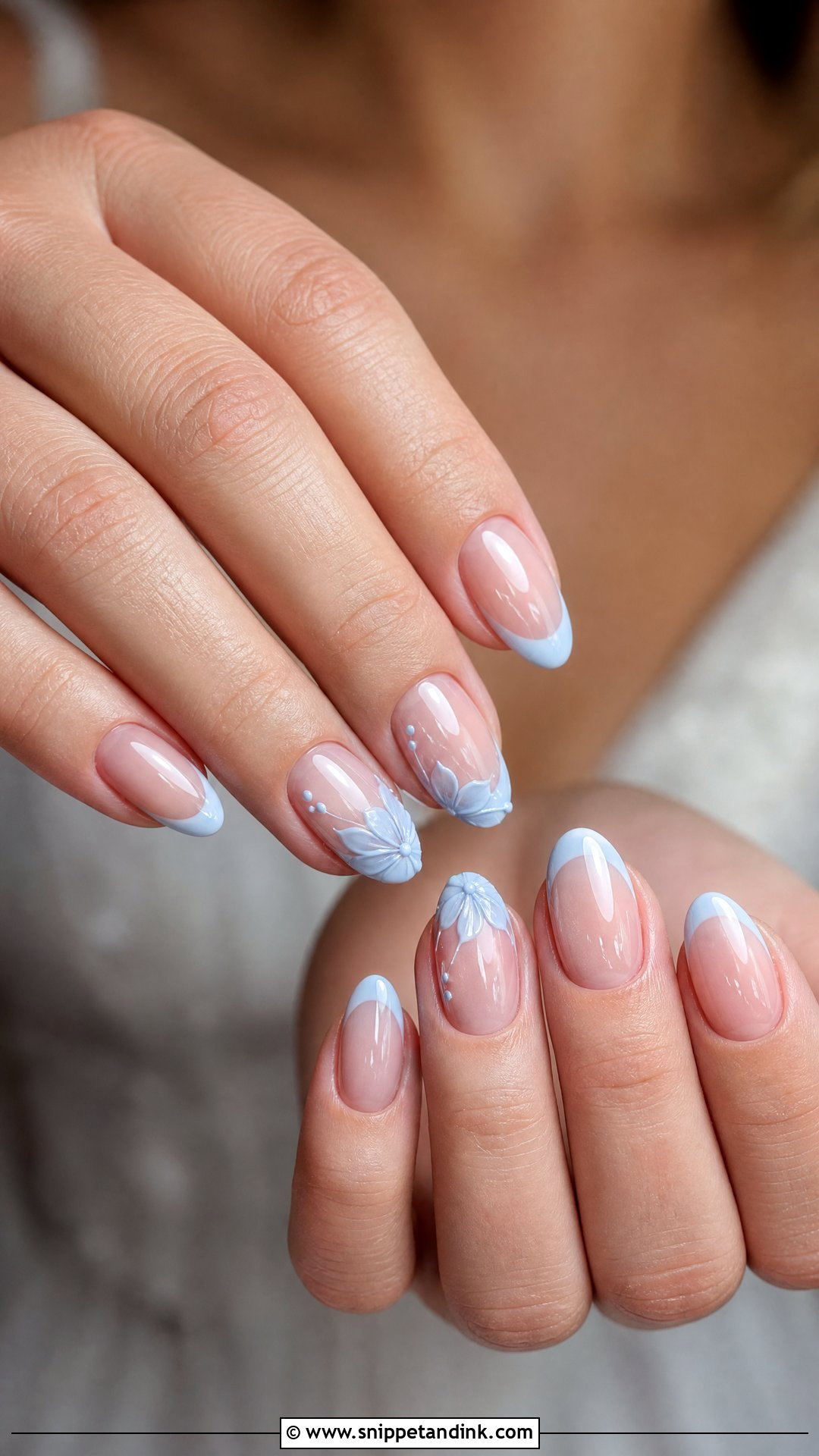 Blue Wedding Nails - Snippet and Ink - 20 Pretty Wedding Nails