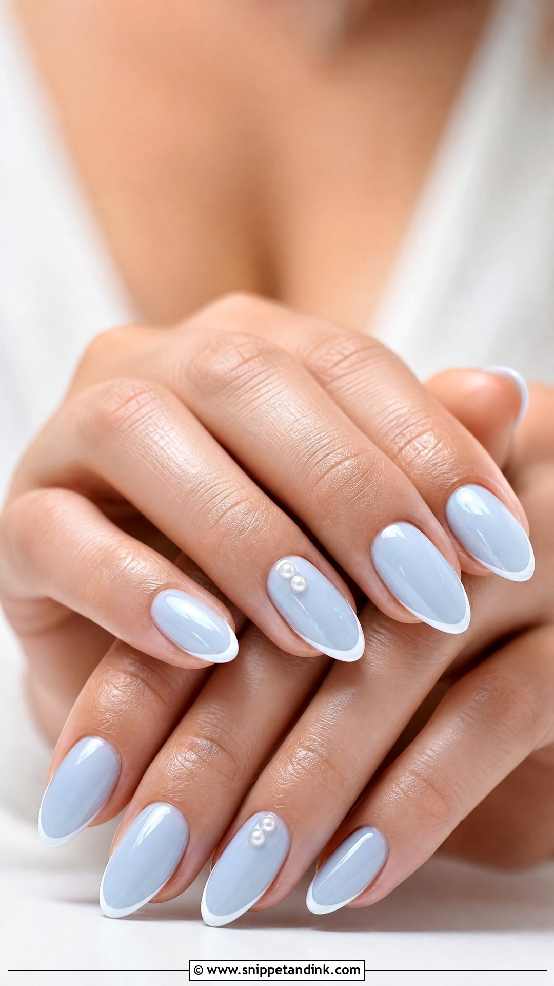 Blue Wedding Nails - Snippet and Ink - 35 Wedding Day Nails