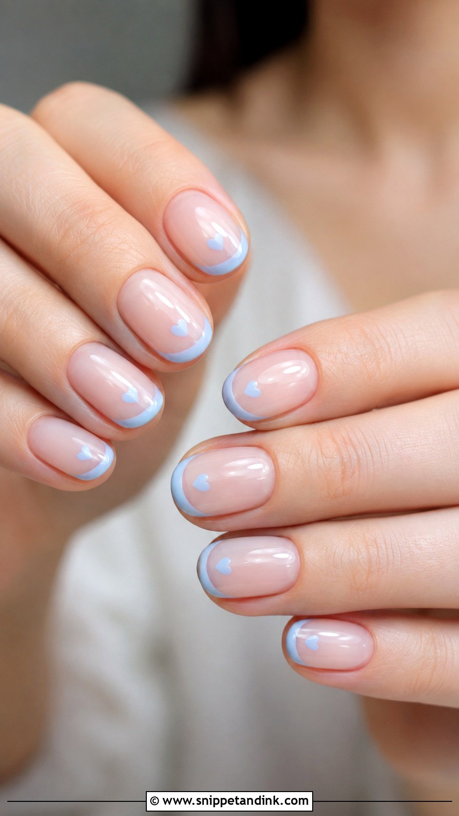 Blue Wedding Nails With Hearts - Snippet and Ink - 30 Blue Wedding Nails