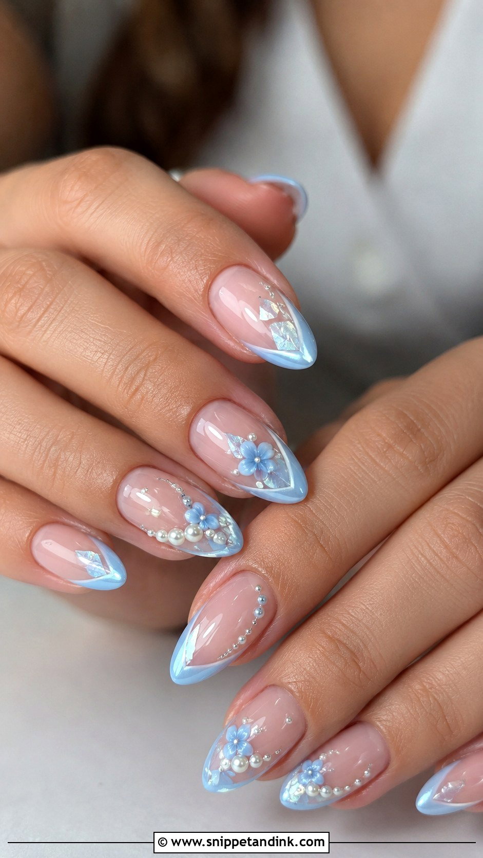 Blue Wedding Nails - Snippet and Ink - 20 Funky Wedding Nails