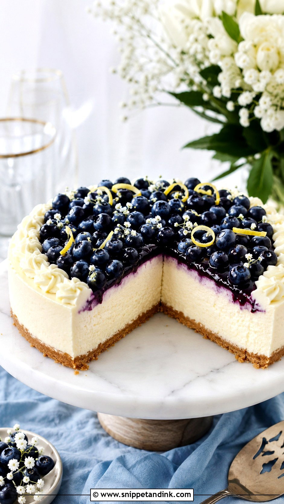 Blueberry Cheesecake Wedding Cake - Snippet and Ink - 20 Cheesecakes for Weddings