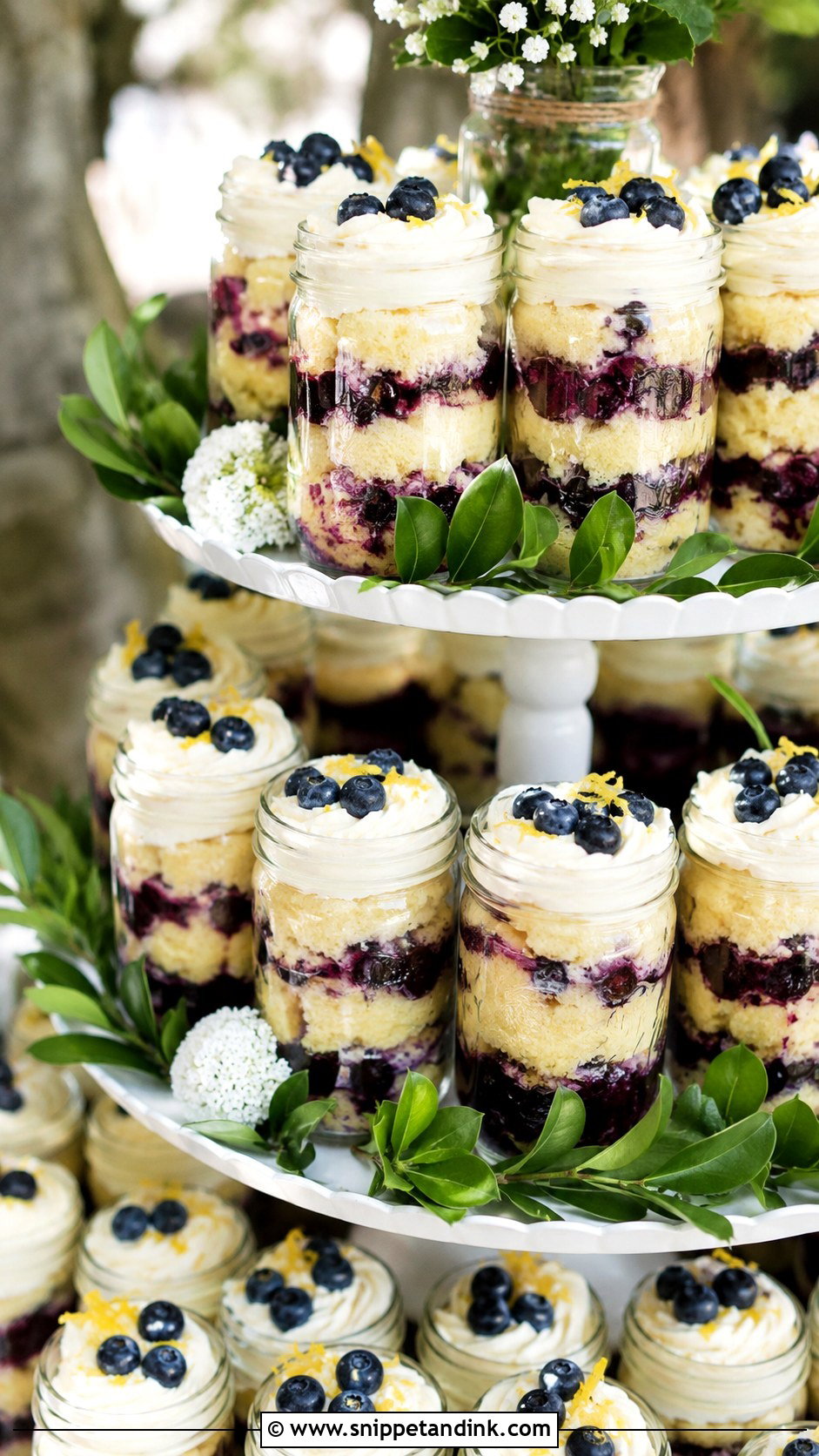 Blueberry Lemon Wedding Cake In A Jar - Snippet and Ink - 25 Wedding Cake Ideas in a Jar