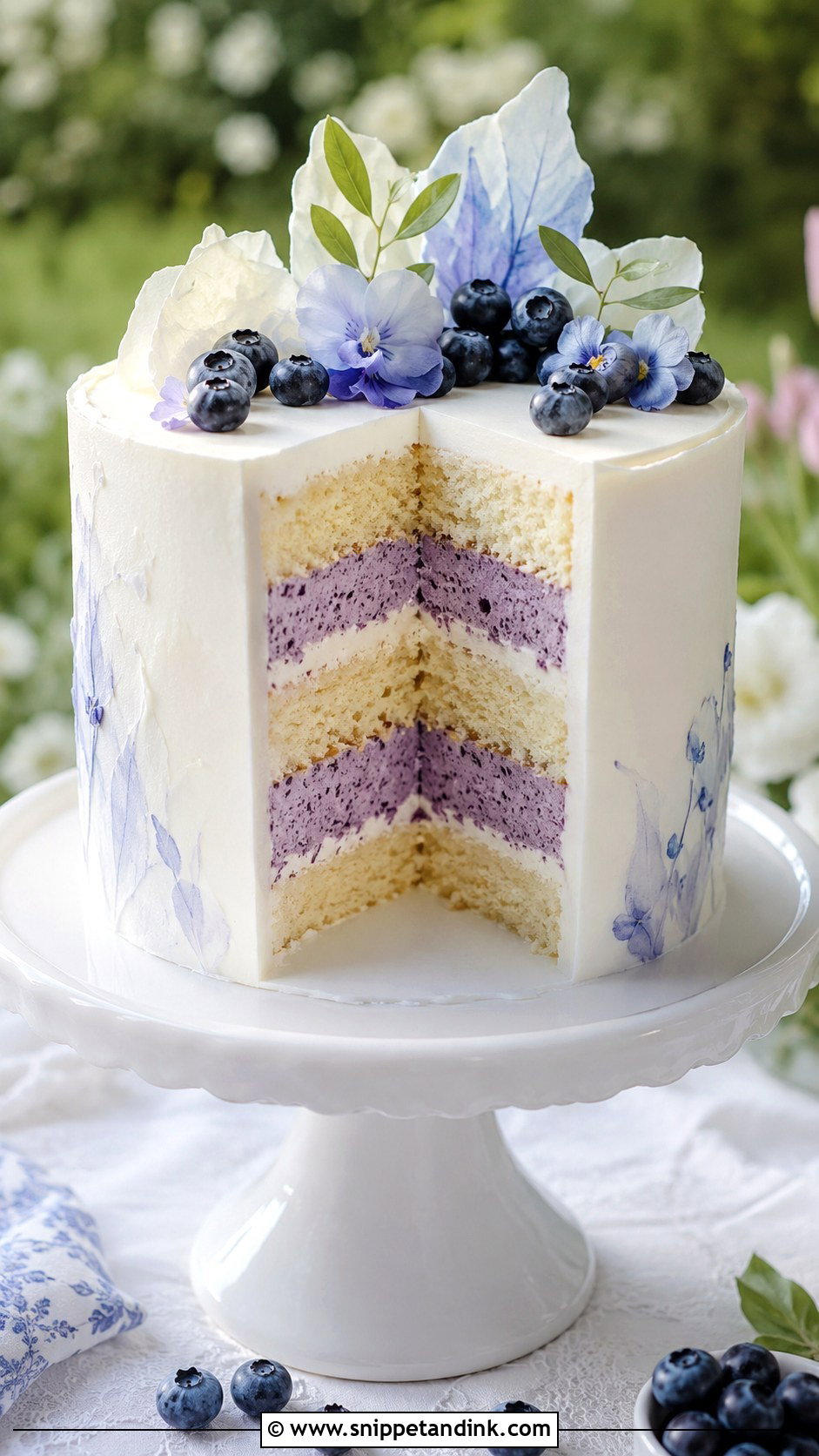 Blueberry Mousse Wedding Cake - Snippet and Ink - 25 Mousse Wedding Cake Ideas