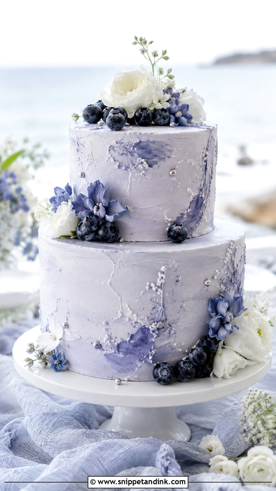 Blueberry Sorbet Wedding Cake - Snippet and Ink - 20 Sorbet Wedding Cake Ideas