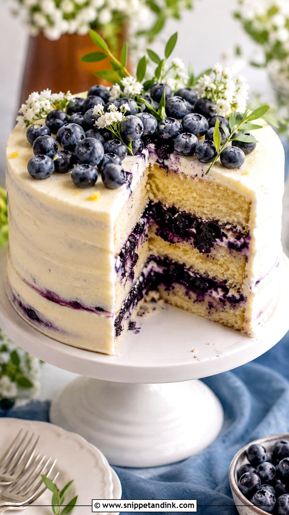Blueberry Sponge Wedding Cake - Snippet and Ink - 25 Sponge Cake Wedding Cakes